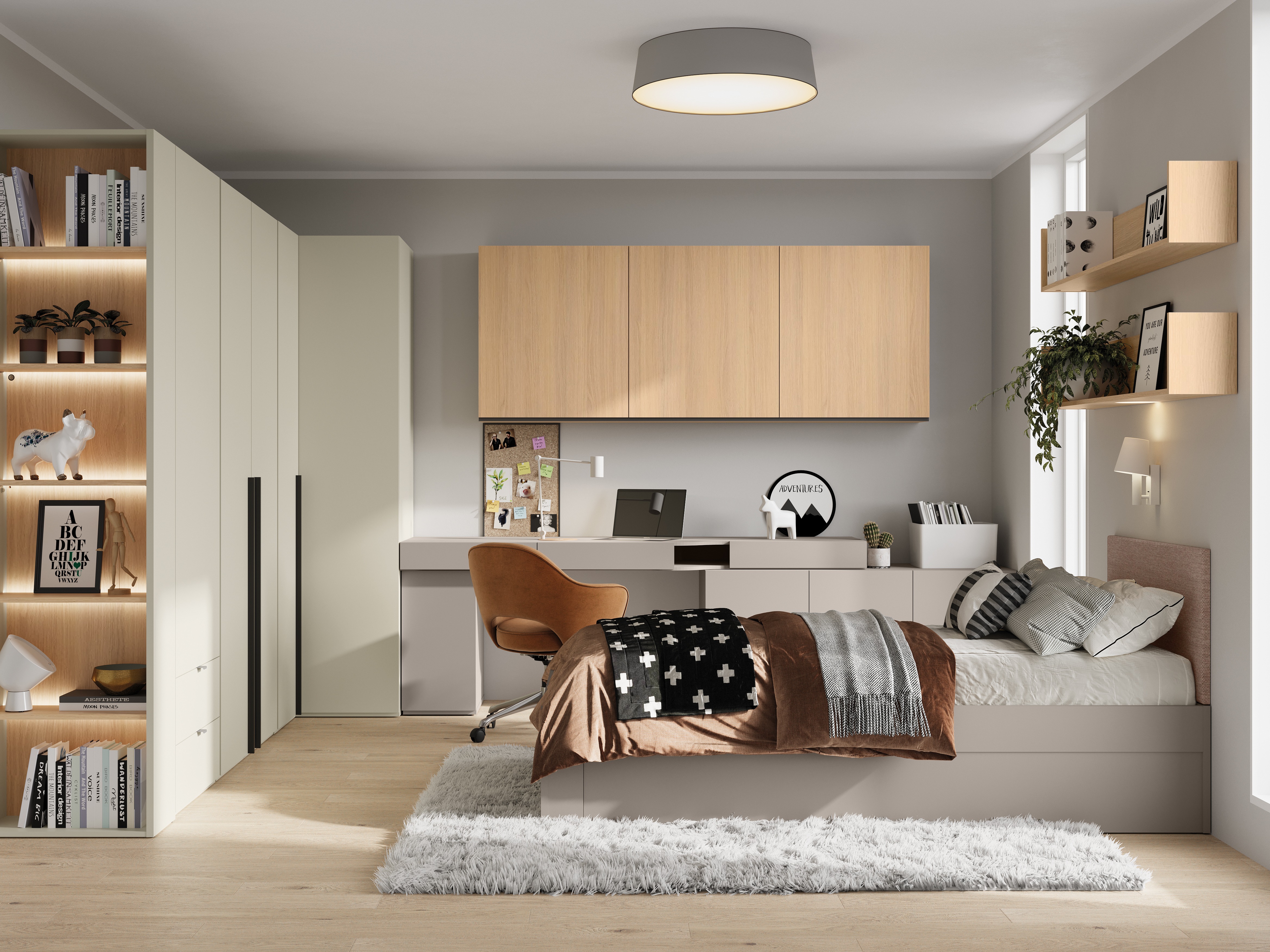 Стенна етажерка Evareve 109 (Дъб)