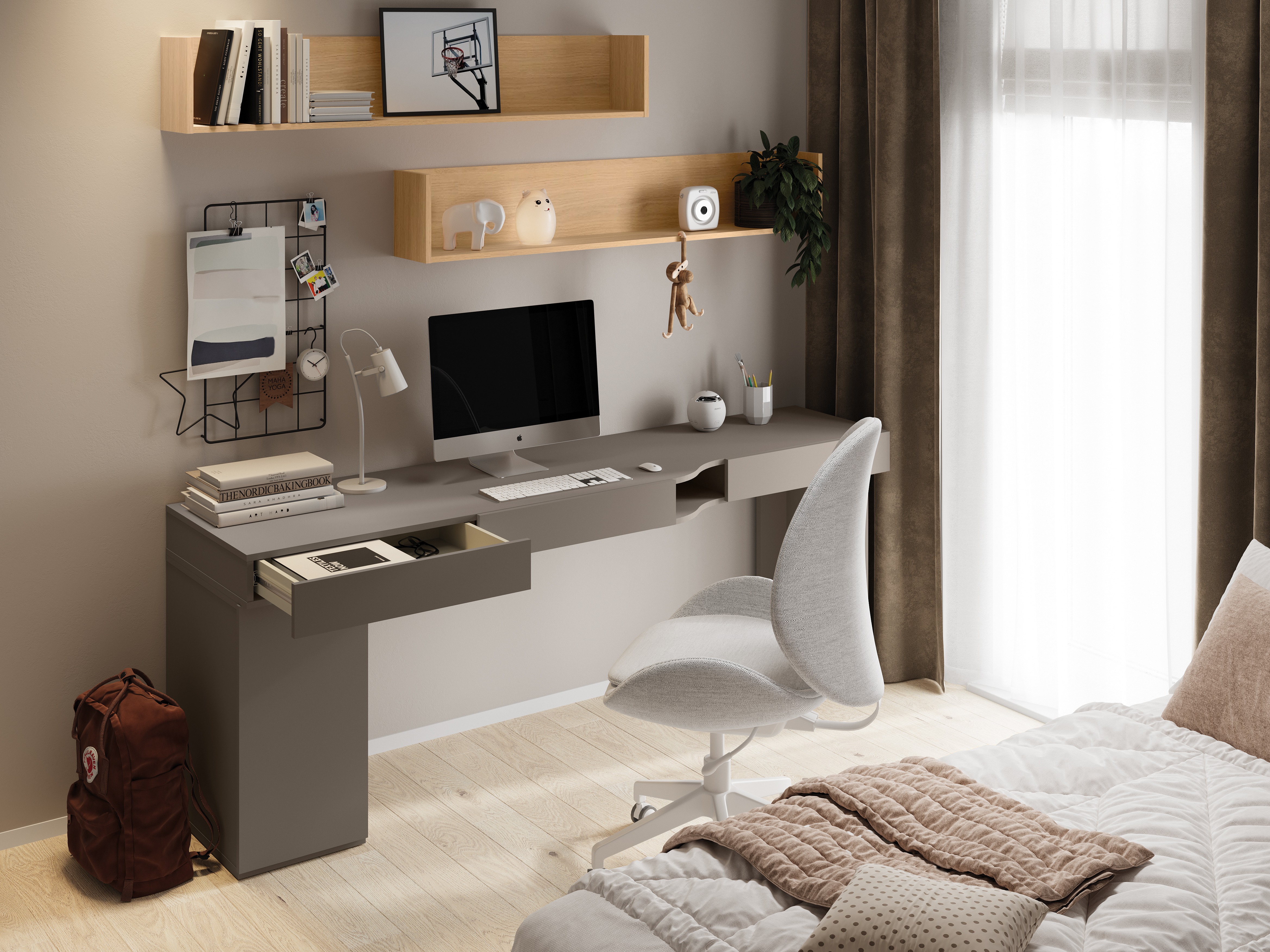Стенна етажерка Evareve 109 (Дъб)