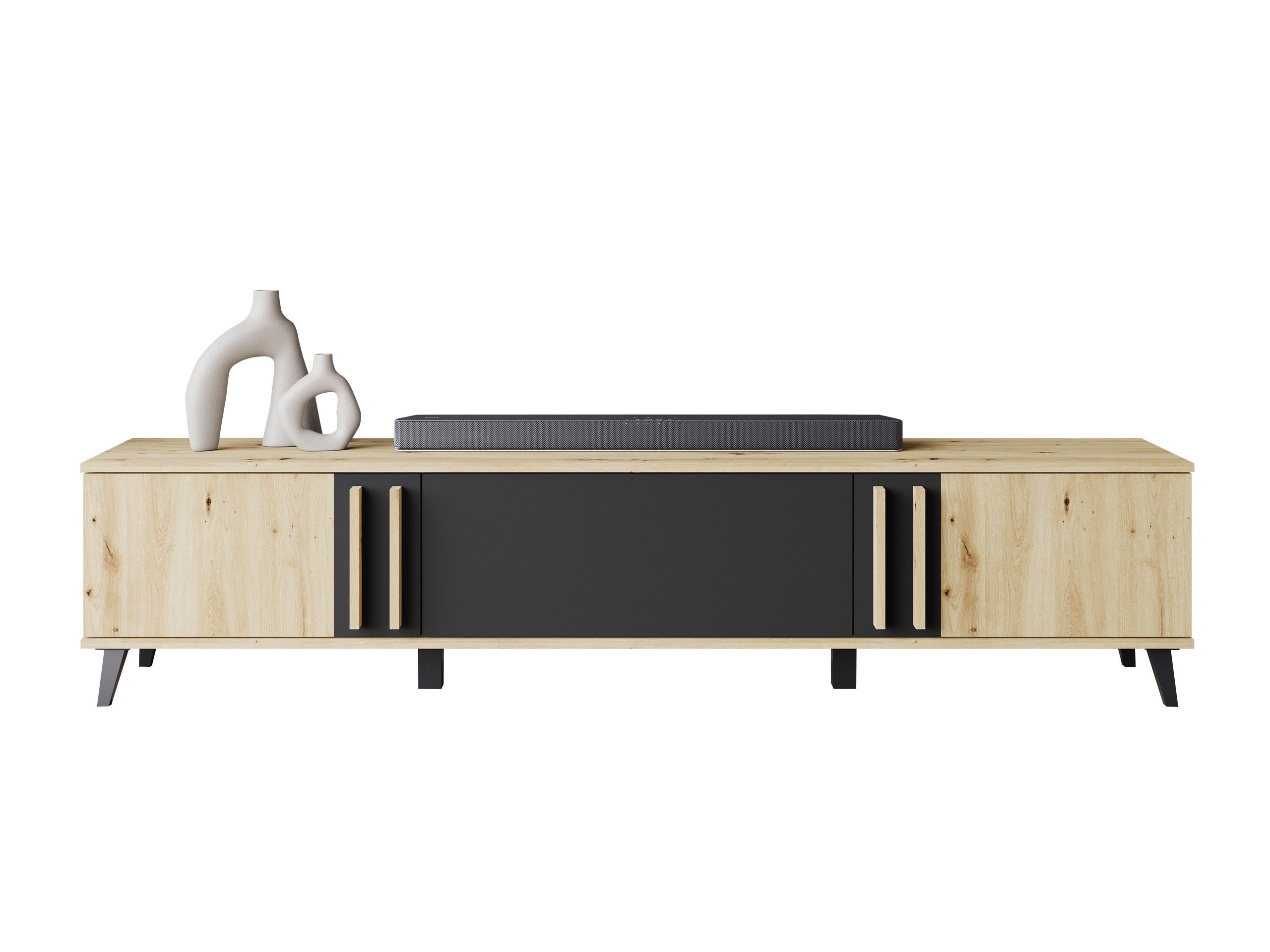 ТВ шкаф Facetor (Artisan дъб + Графит)