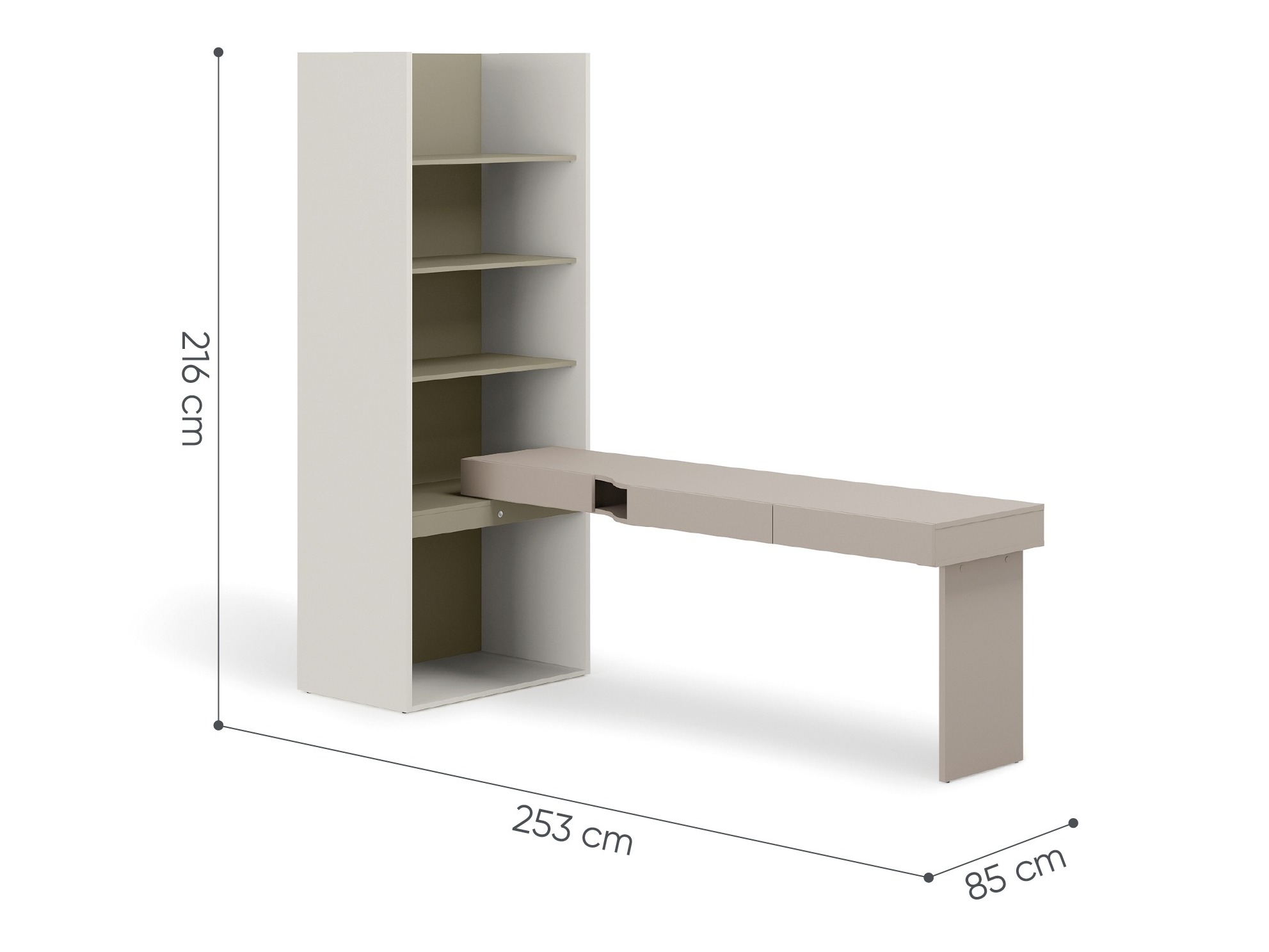 Комплект за домашен офис Evareve 120 (Десен)