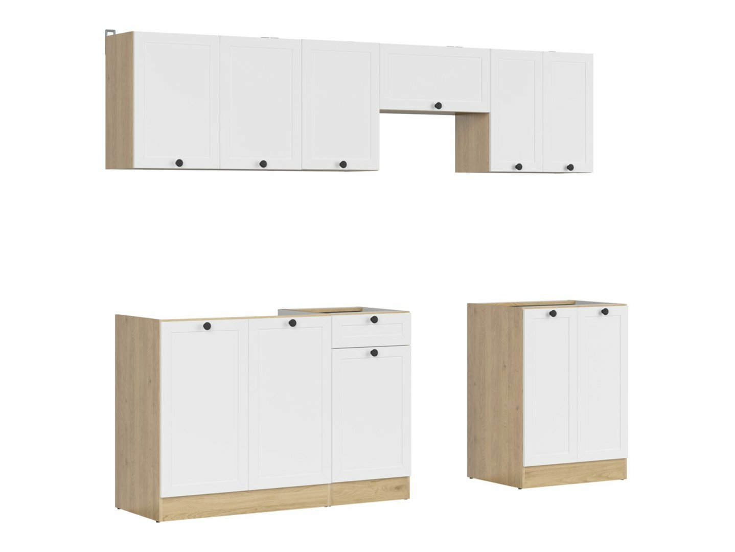 Модулен кухненски комплект Classic White Oak 118