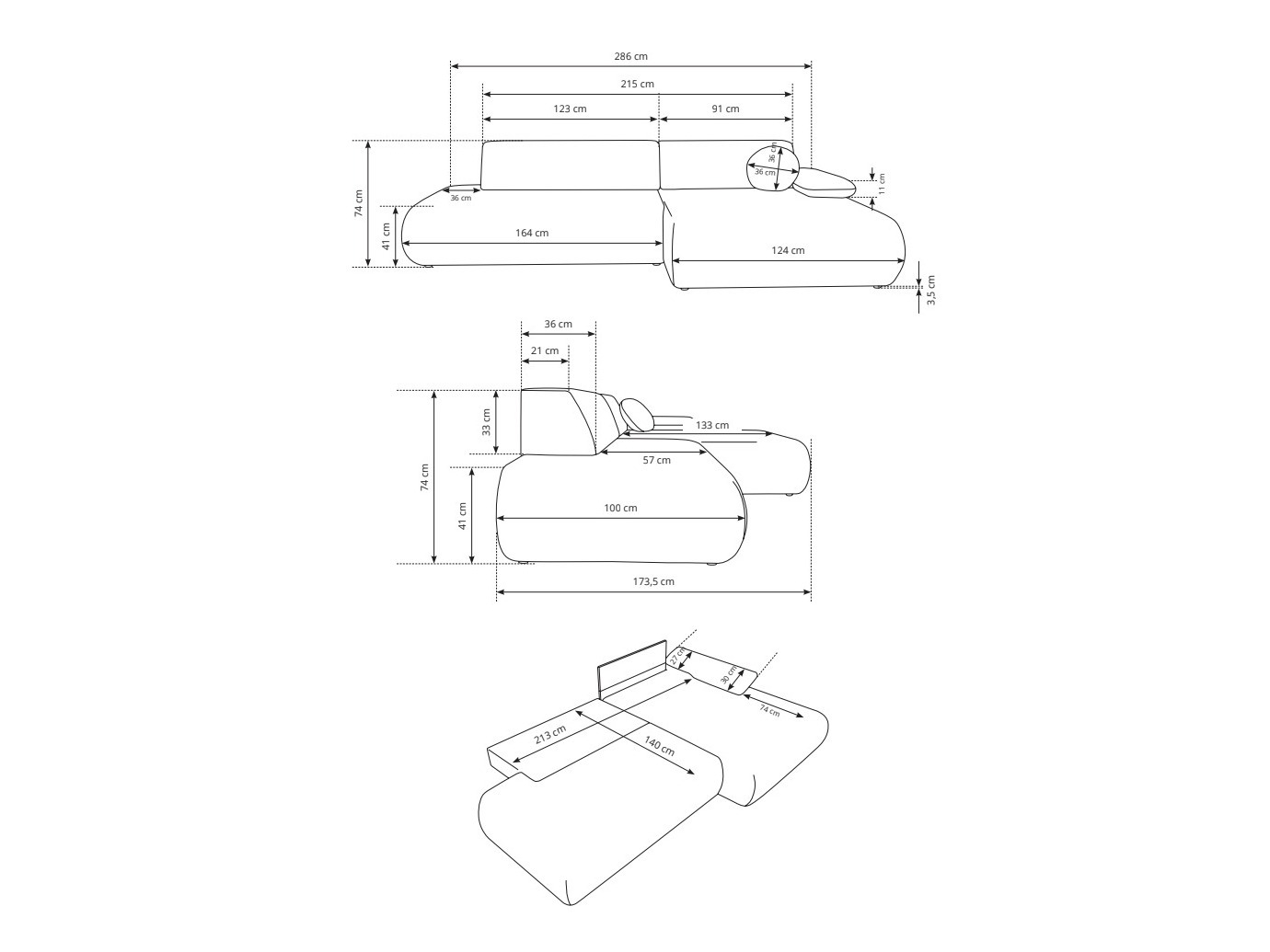 Ъглов диван Kingston 183 (Puente 06)