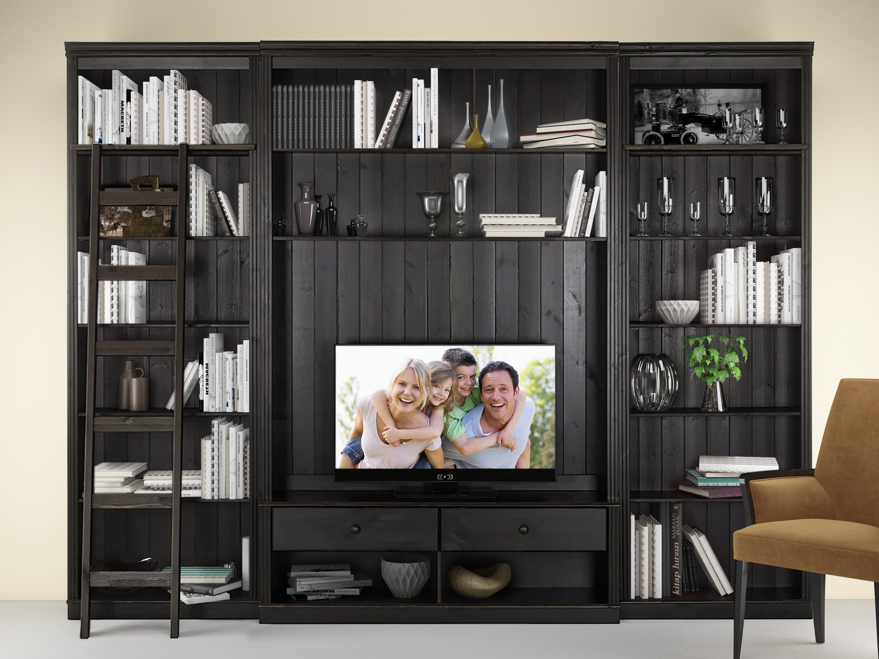 Комплект за хол Saltoro 108 (Тъмнокафяв)