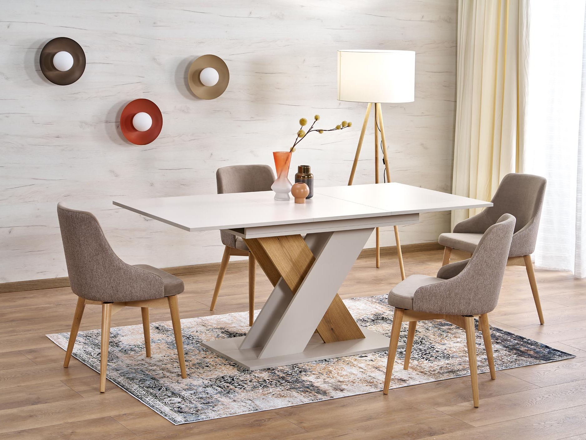 Маса Houston 1724 (Cream дъб + Кашмир)