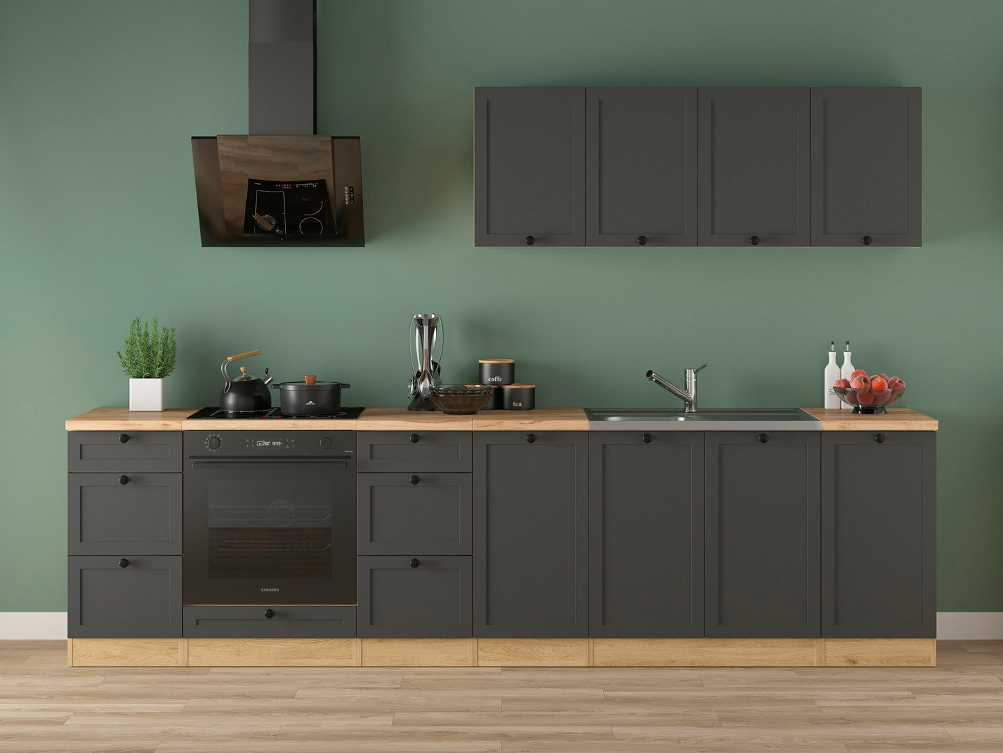 Модулен кухненски комплект Classic Grey Oak 119