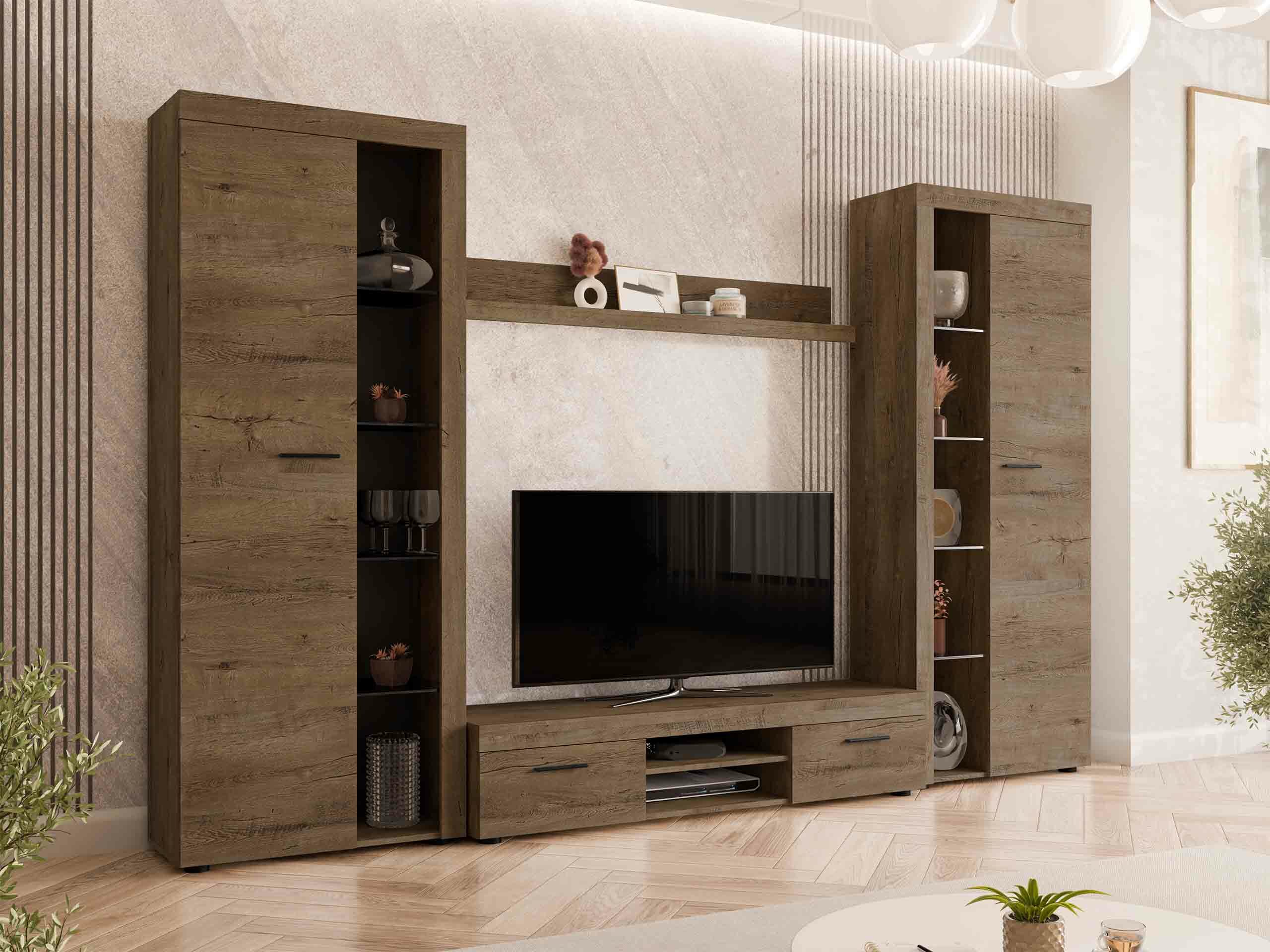 Комплект за хол Univio II (Дъб левка)