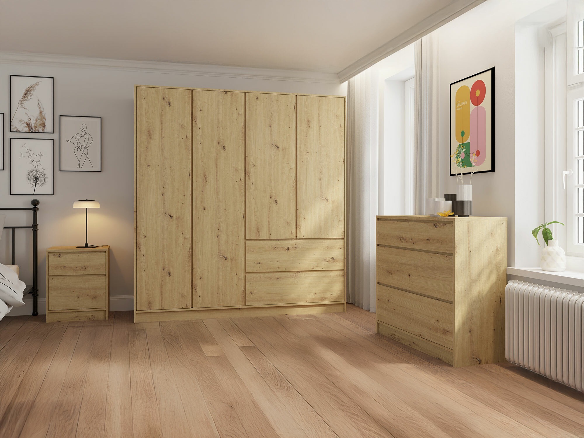 Гардероб Mervese 104 (Artisan дъб)