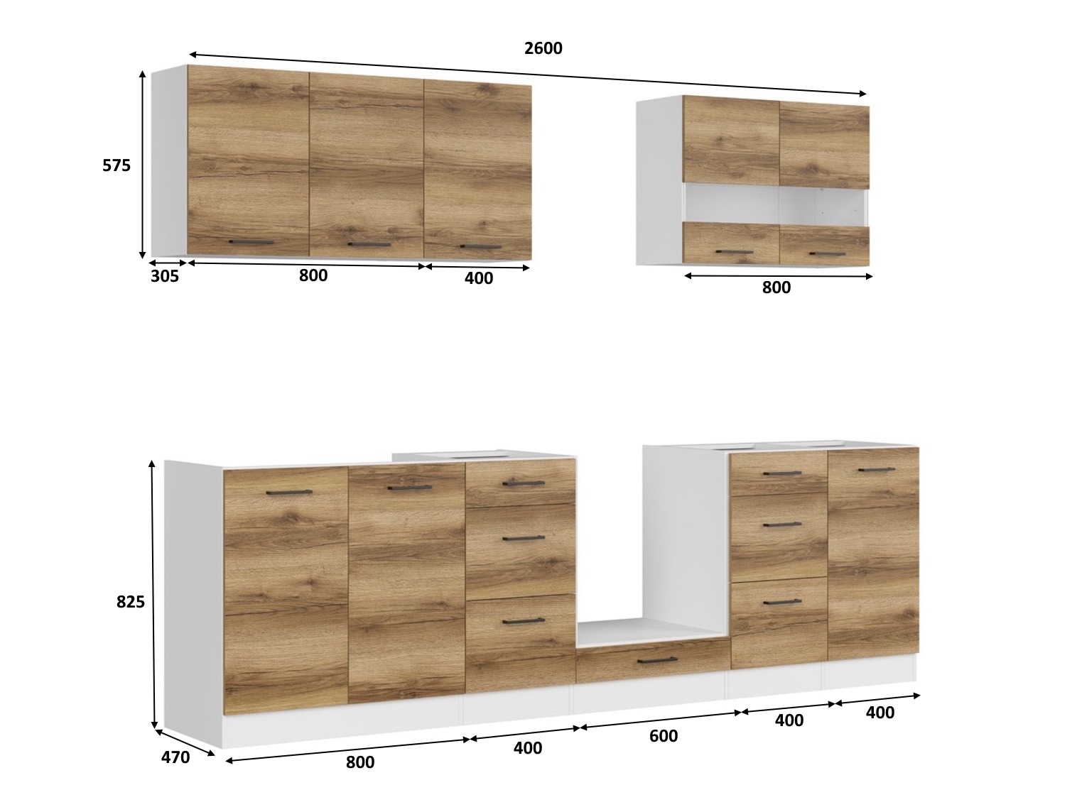 Модулен кухненски комплект Dela 117