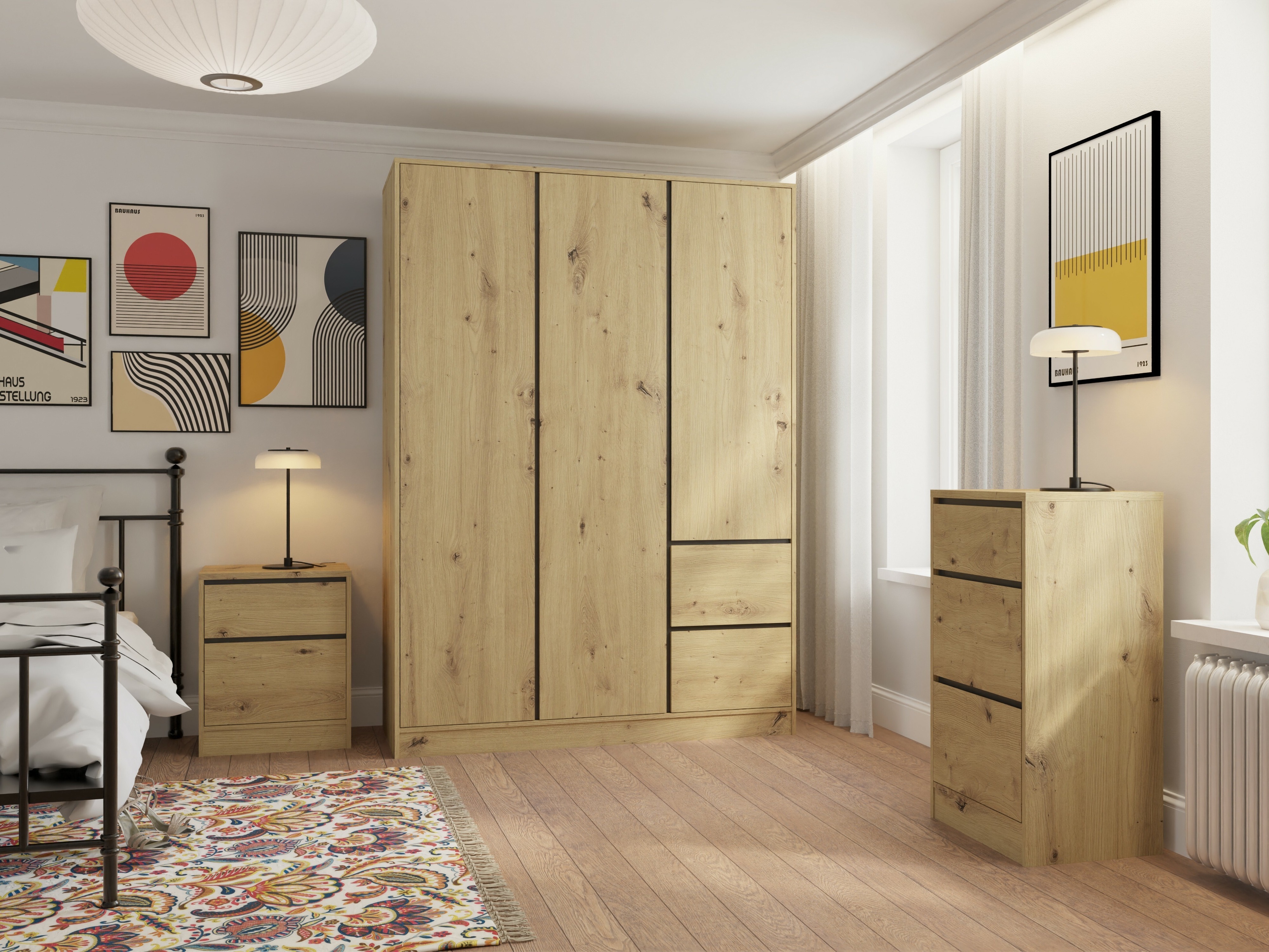 Нощно шкафче Mervese 100 (Artisan дъб)