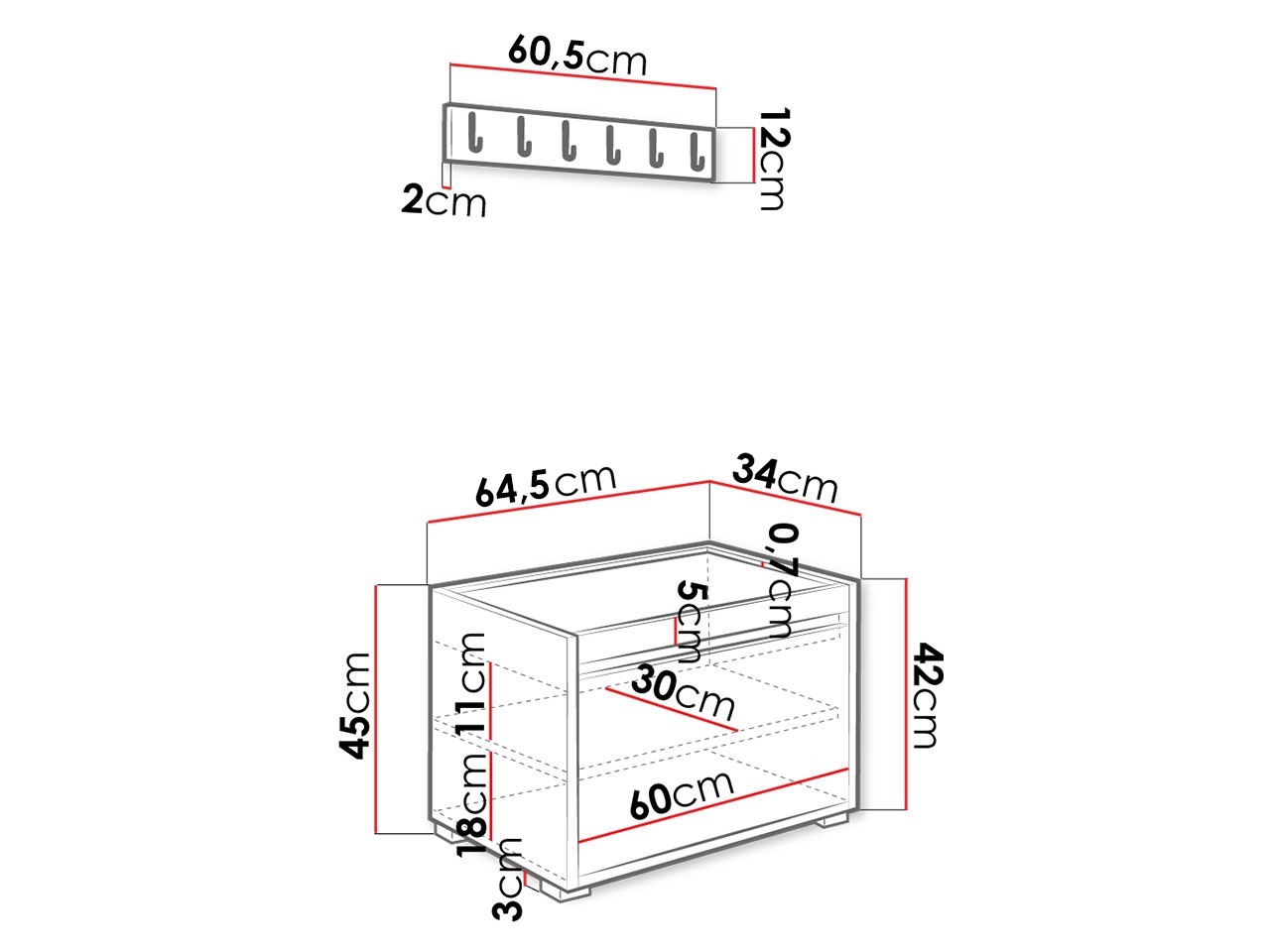 Комплект за антре Comfivo Pinus V (Бял + Abriamo 03)