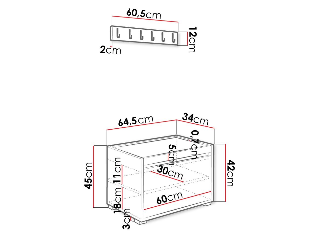 Комплект за антре Comfivo Pinus V (Бял + Abriamo 06)