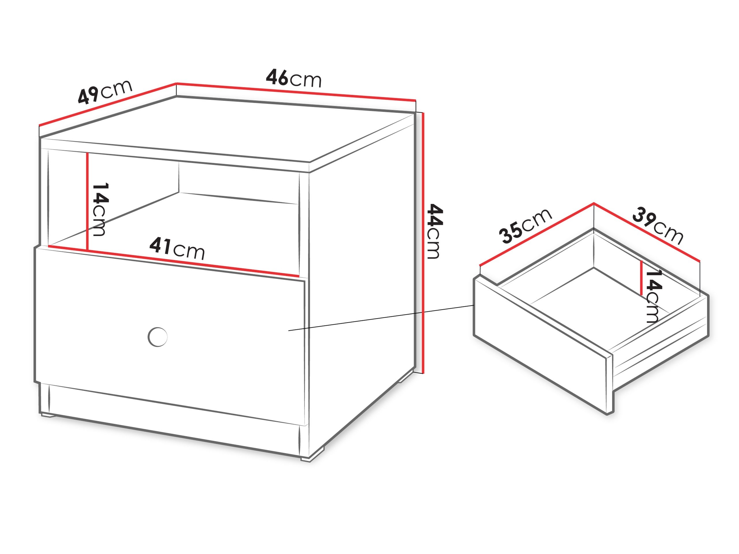 Нощно шкафче Comfivo Lenitas