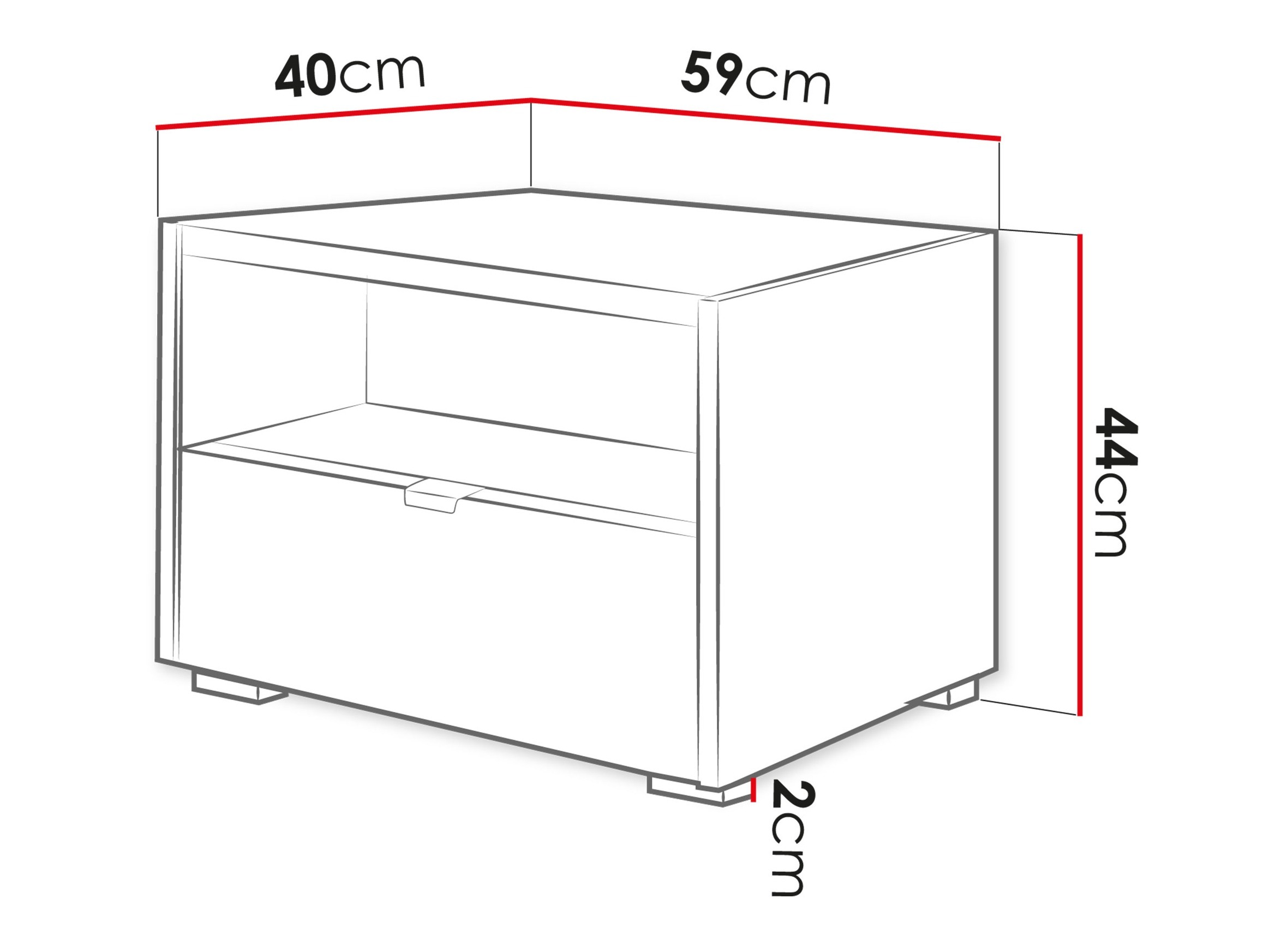 Нощно шкафче Comfivo Vomoro 104