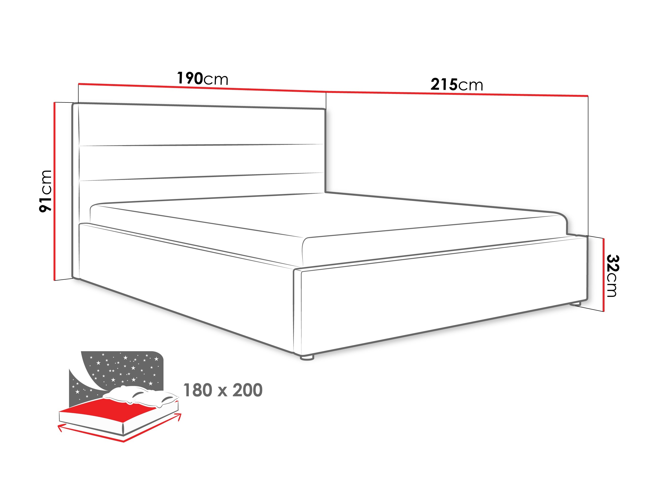 Легло Comfivo 454 (Сив)