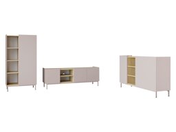 Комплект за хол Veldome 103 (Кашмир + Дъб)