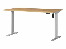 Офис бюро с регулируема височина Lartesi 116 (Grandson дъб + Сребро)
