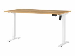 Офис бюро с регулируема височина Lartesi 116 (Navarra дъб + Бял)