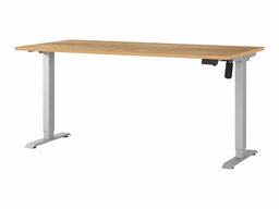 Офис бюро с регулируема височина Lartesi 117 (Navarra дъб + Сребро)