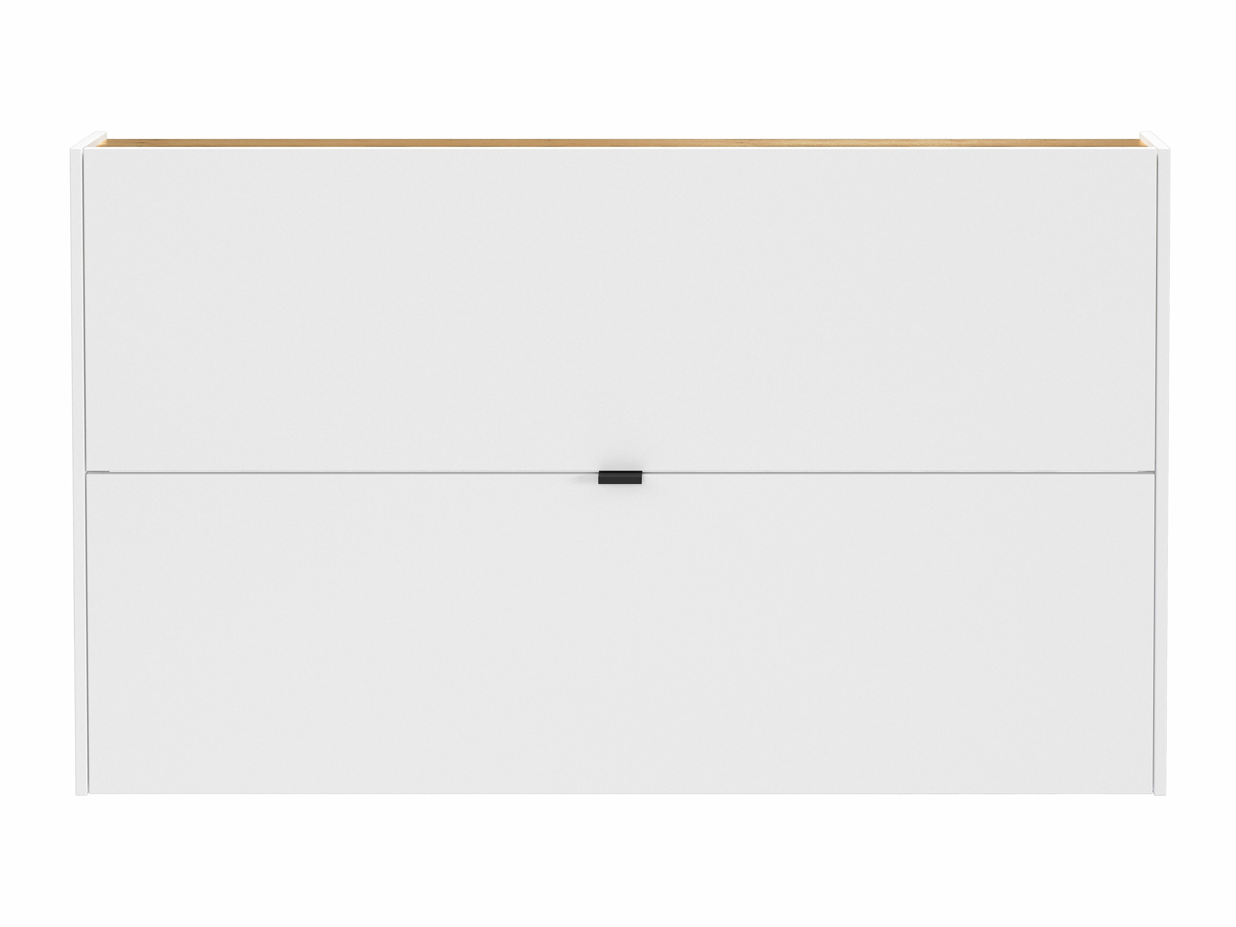 Шкаф за обувки Cirsale 108 (Бял + Navarra дъб)