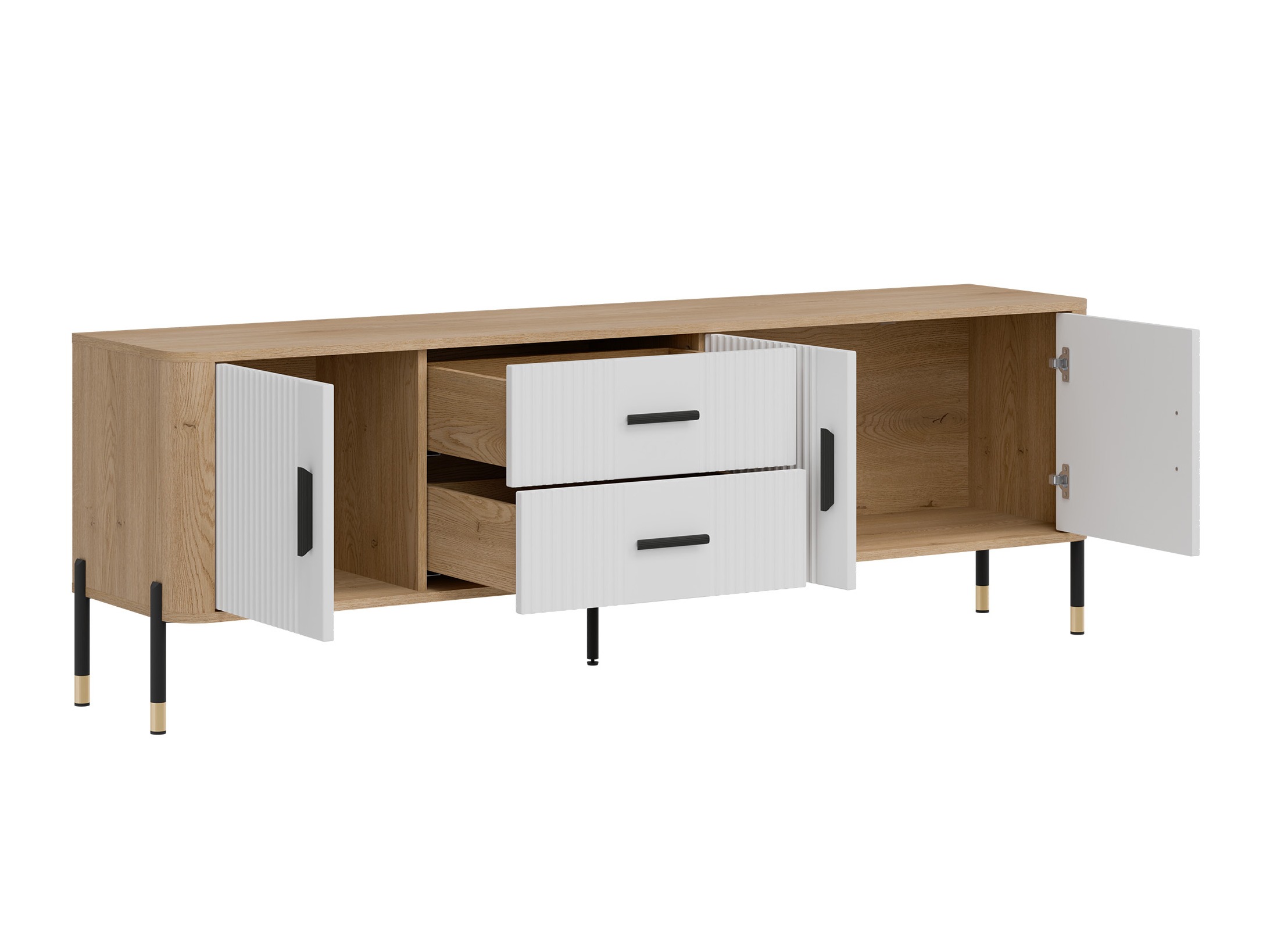 ТВ шкаф Flosora 105 (Бял)