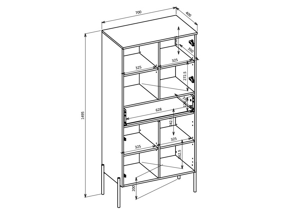 Етажерка Levtenu 110 (Дъб)
