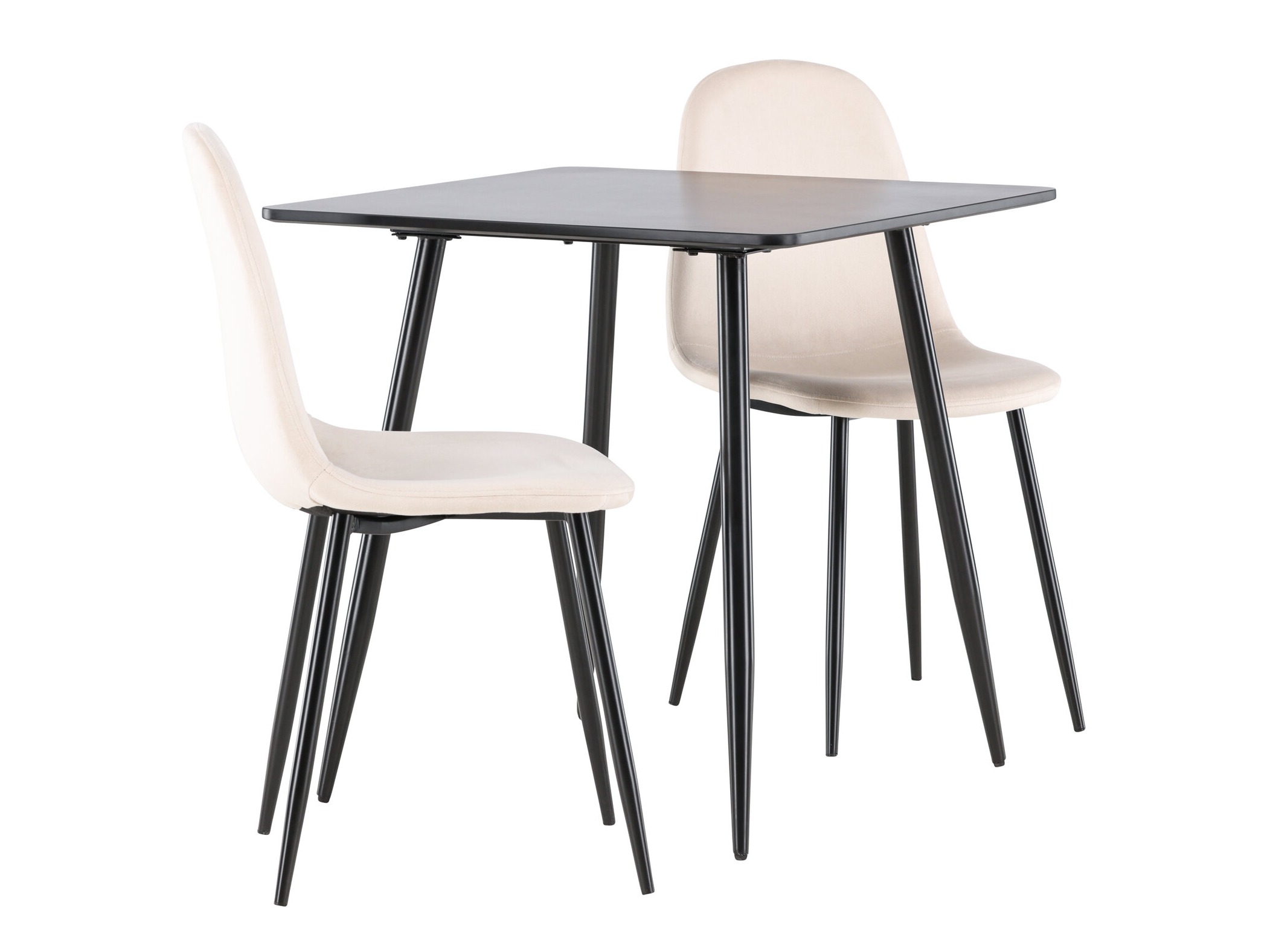 Маса и столове за трапезария Dallas 4909 (Бежов + Черен)