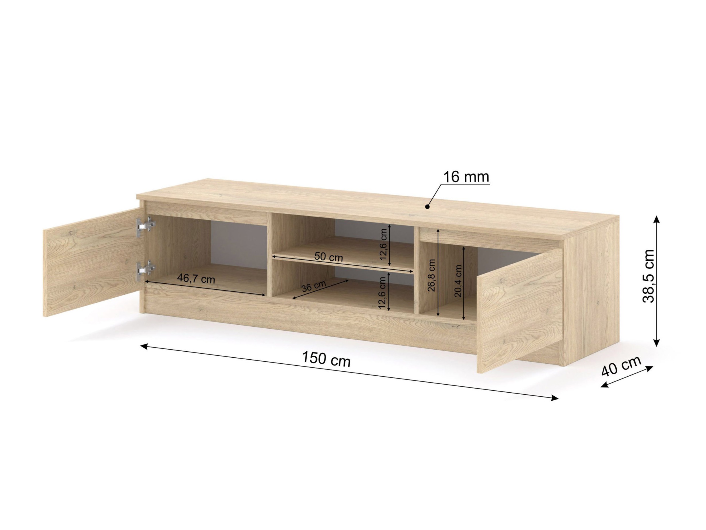 ТВ шкаф Buffalo 198 (Дъб)