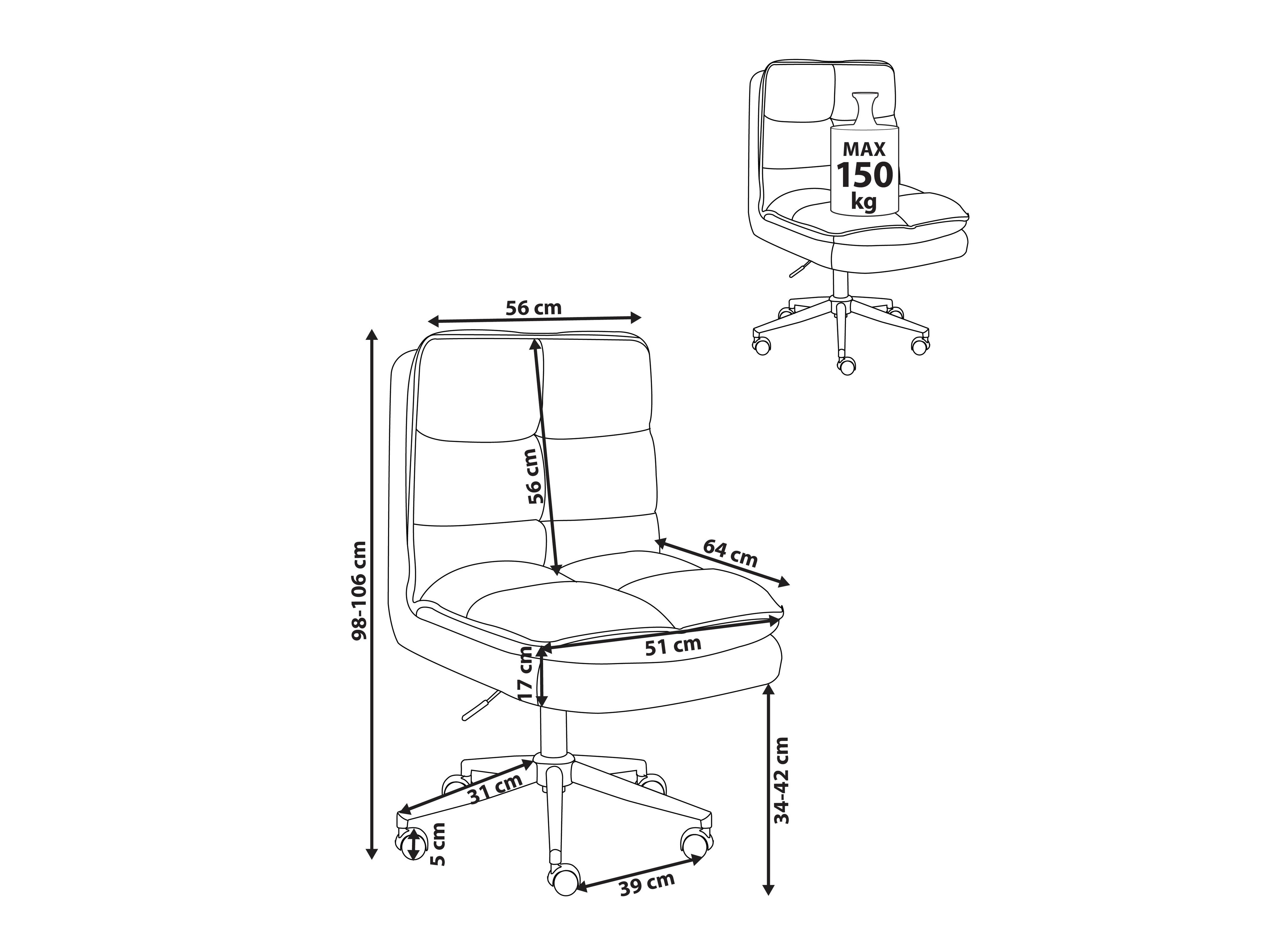 Офис стол Berwyn 2761 (Бял)