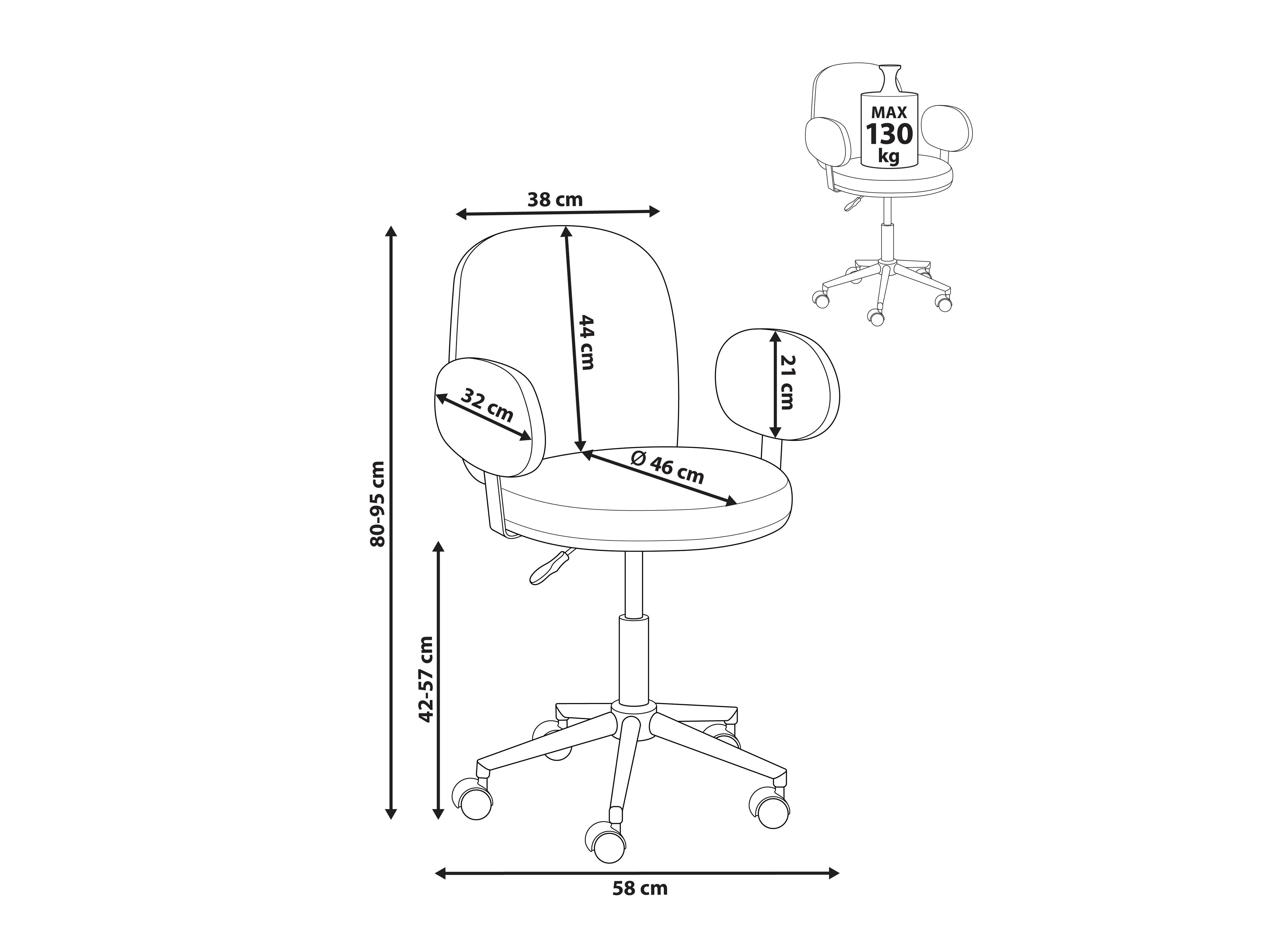 Офис стол Berwyn 2763 (Бял)