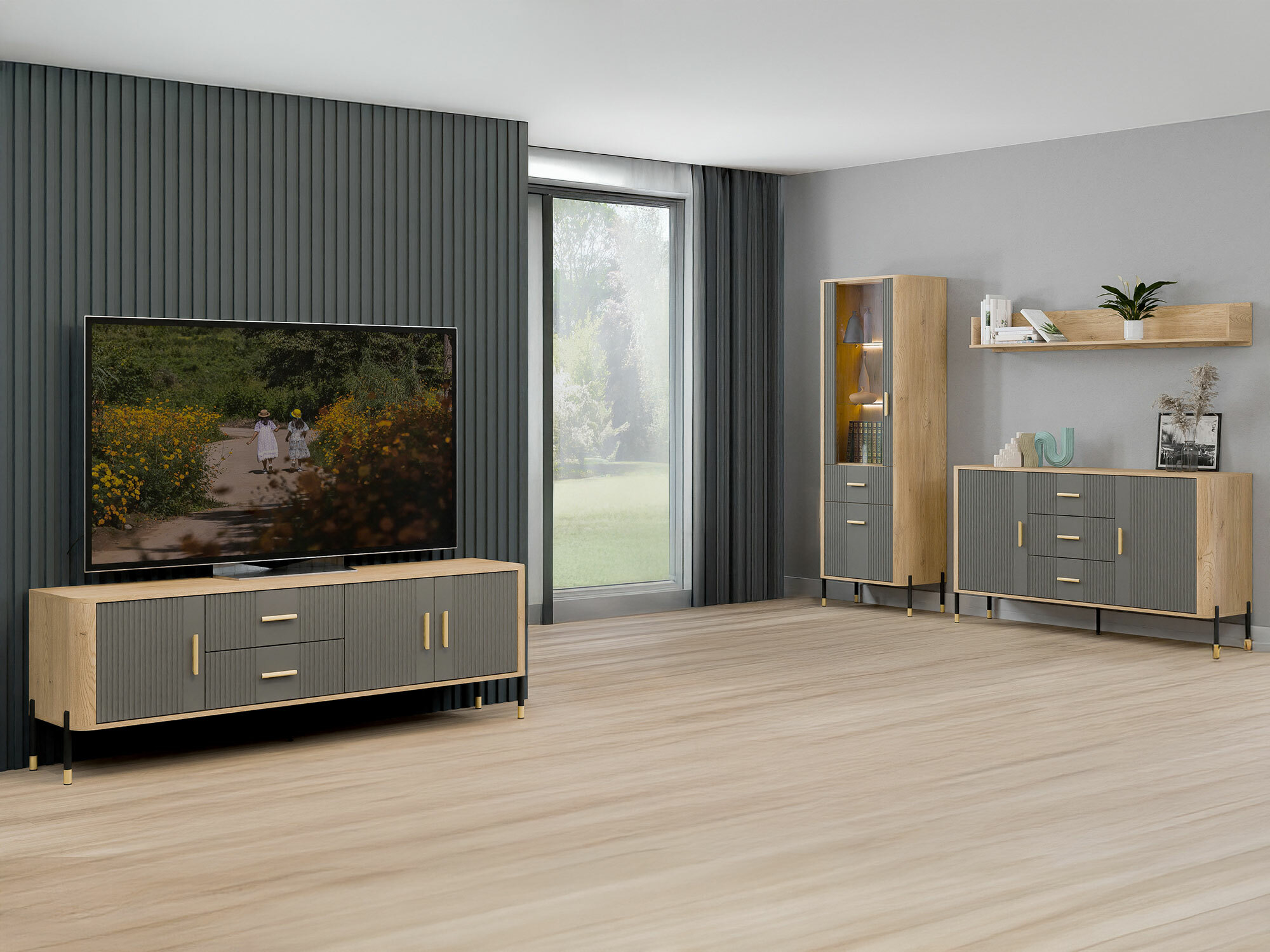 Етажерка Flosora 127 (Сив)