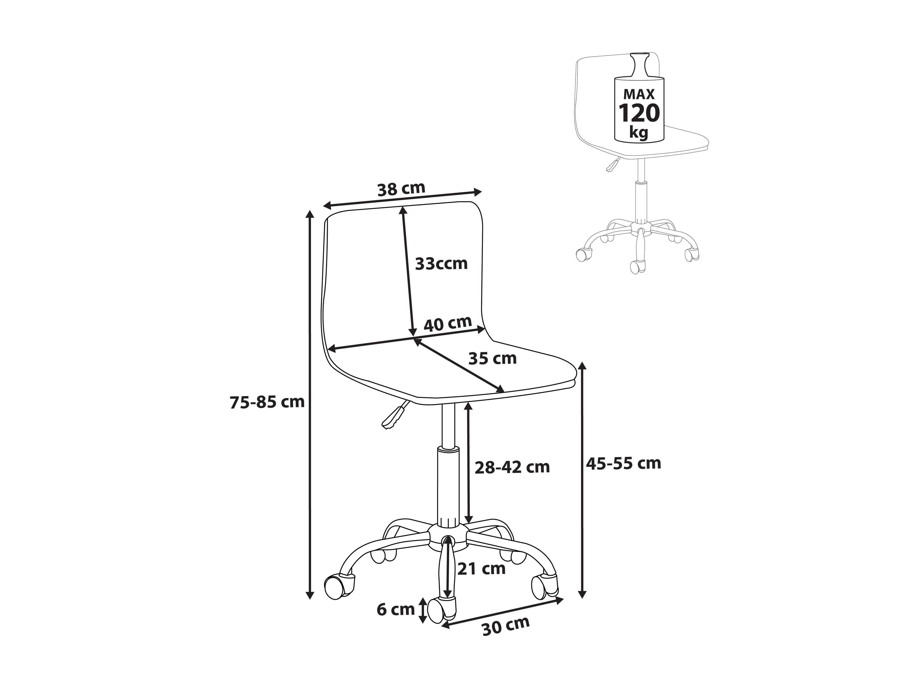 Офис стол Berwyn 2765 (Черен)