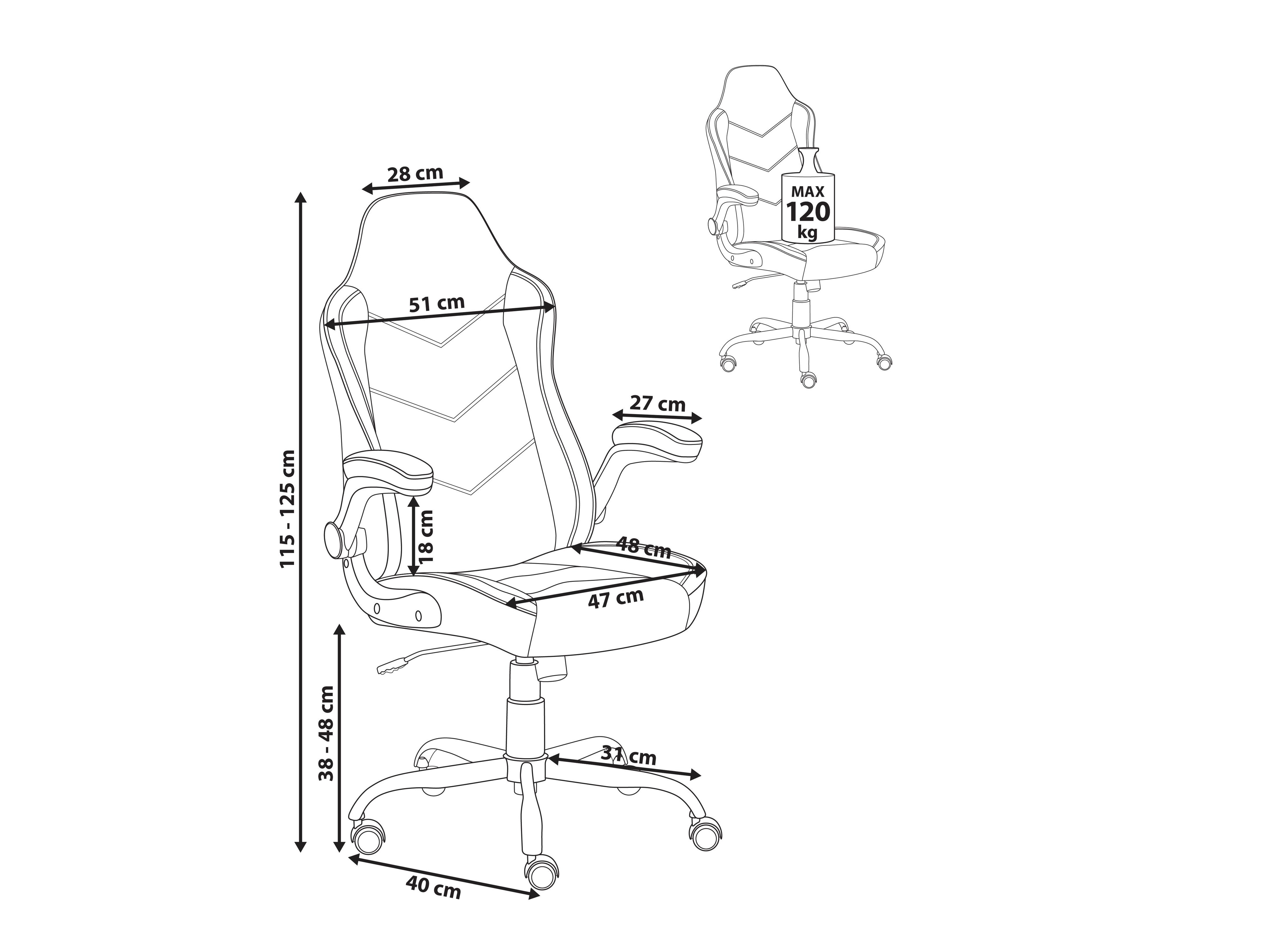 Офис стол Berwyn 2766 (Черен)