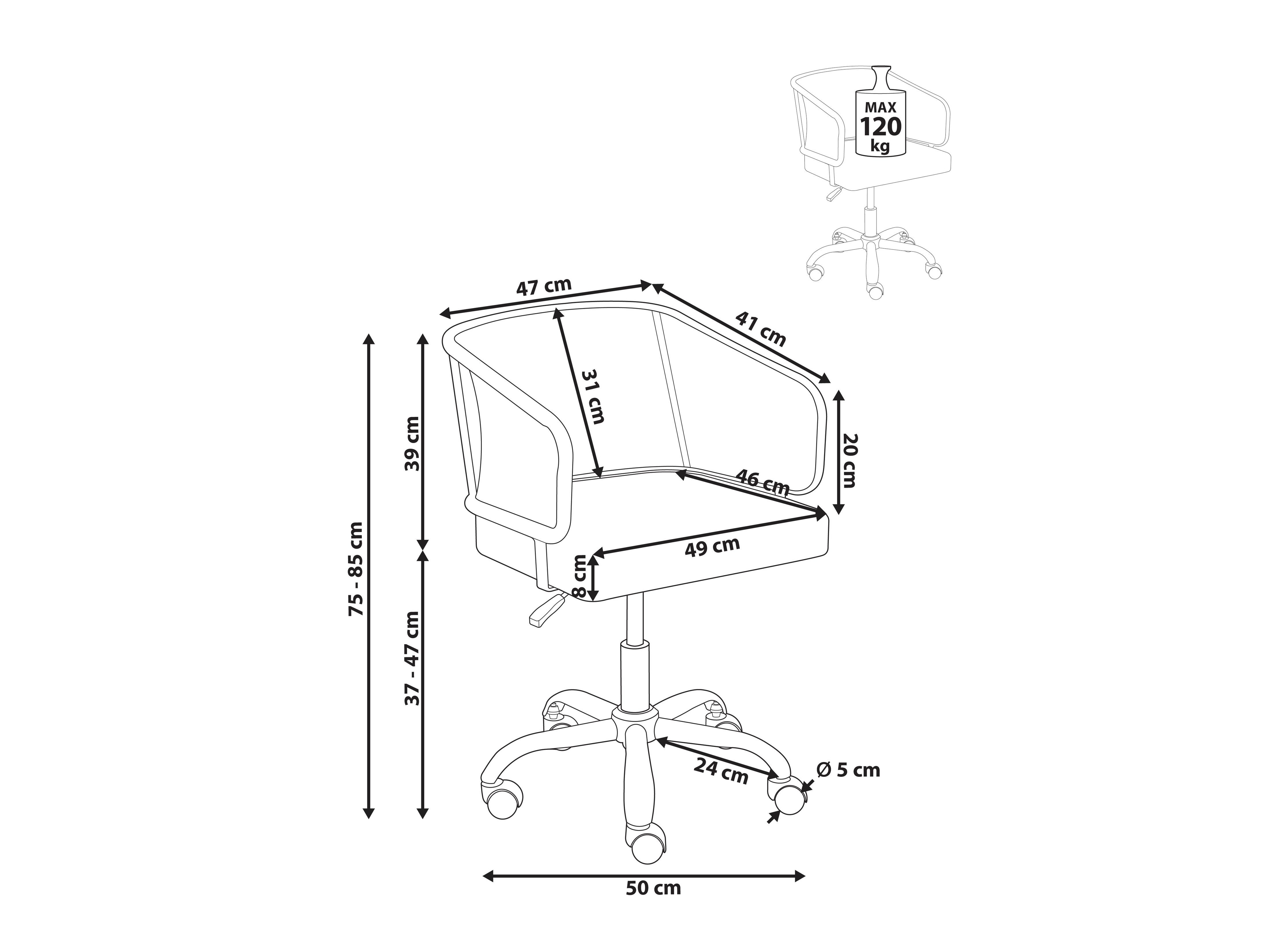 Офис стол Berwyn 2767 (Кафяв)