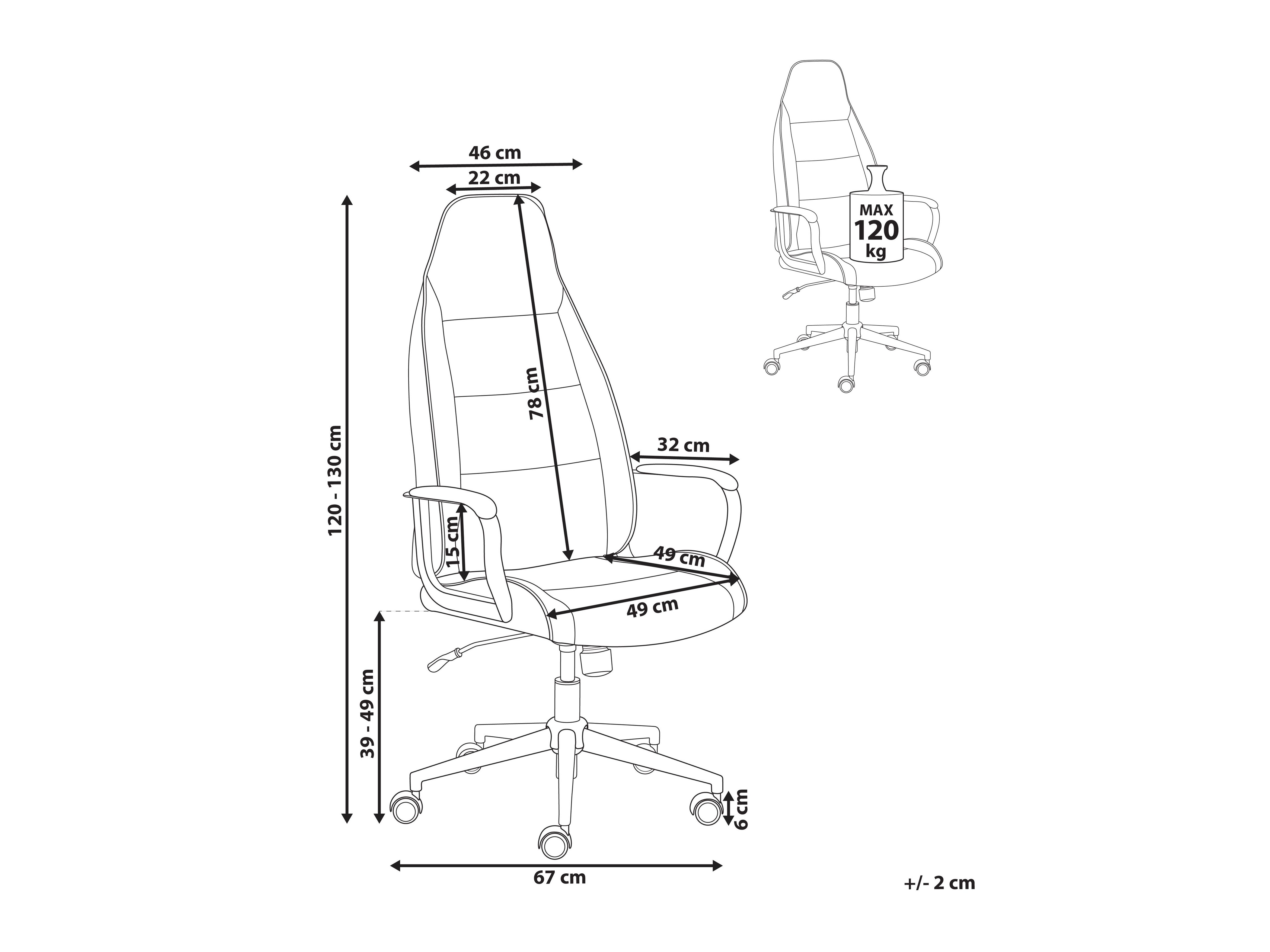 Офис стол Berwyn 2769 (Бял)