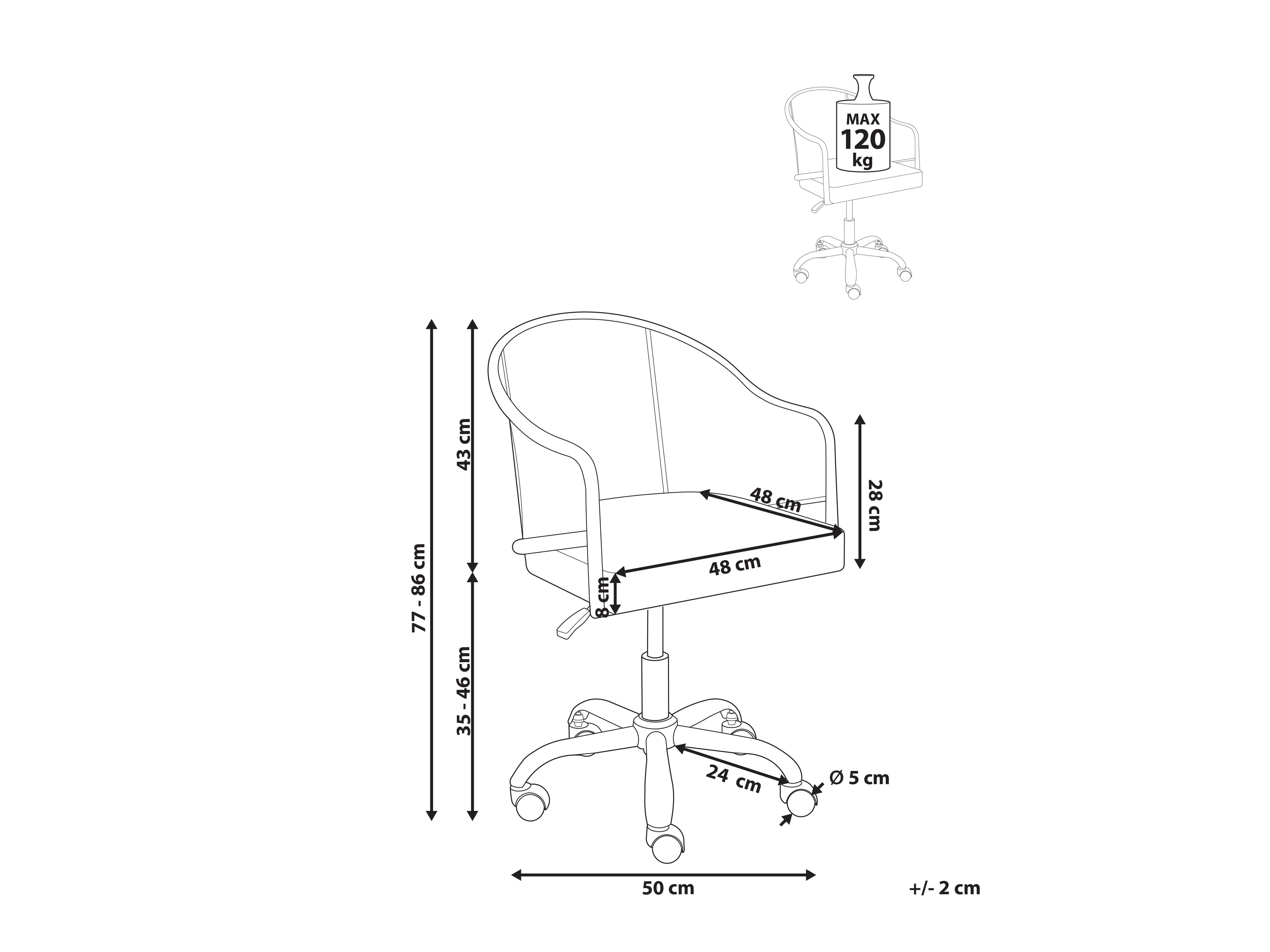 Офис стол Berwyn 2771 (Черен)