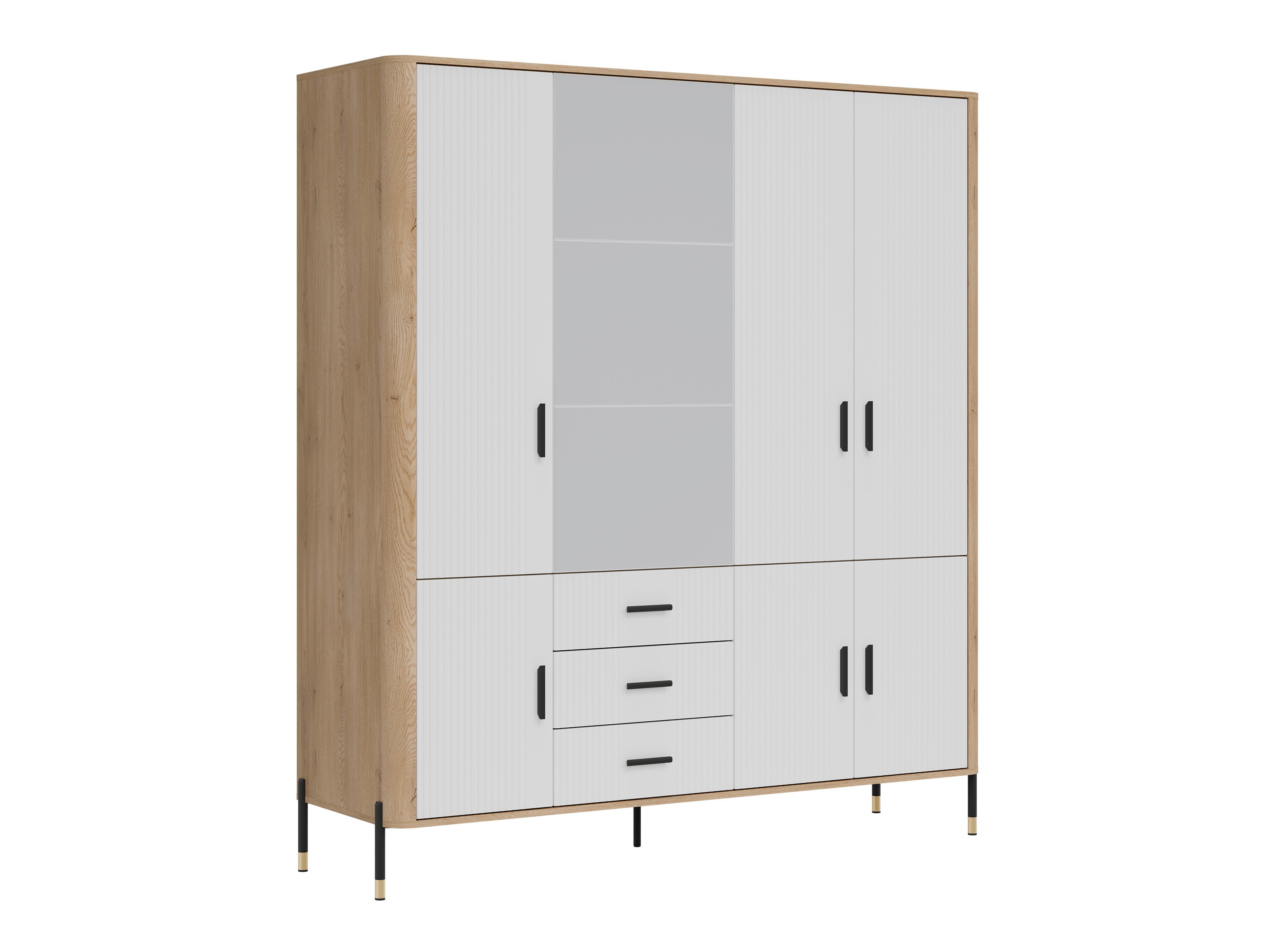 Гардероб Flosora 135 (Бял)