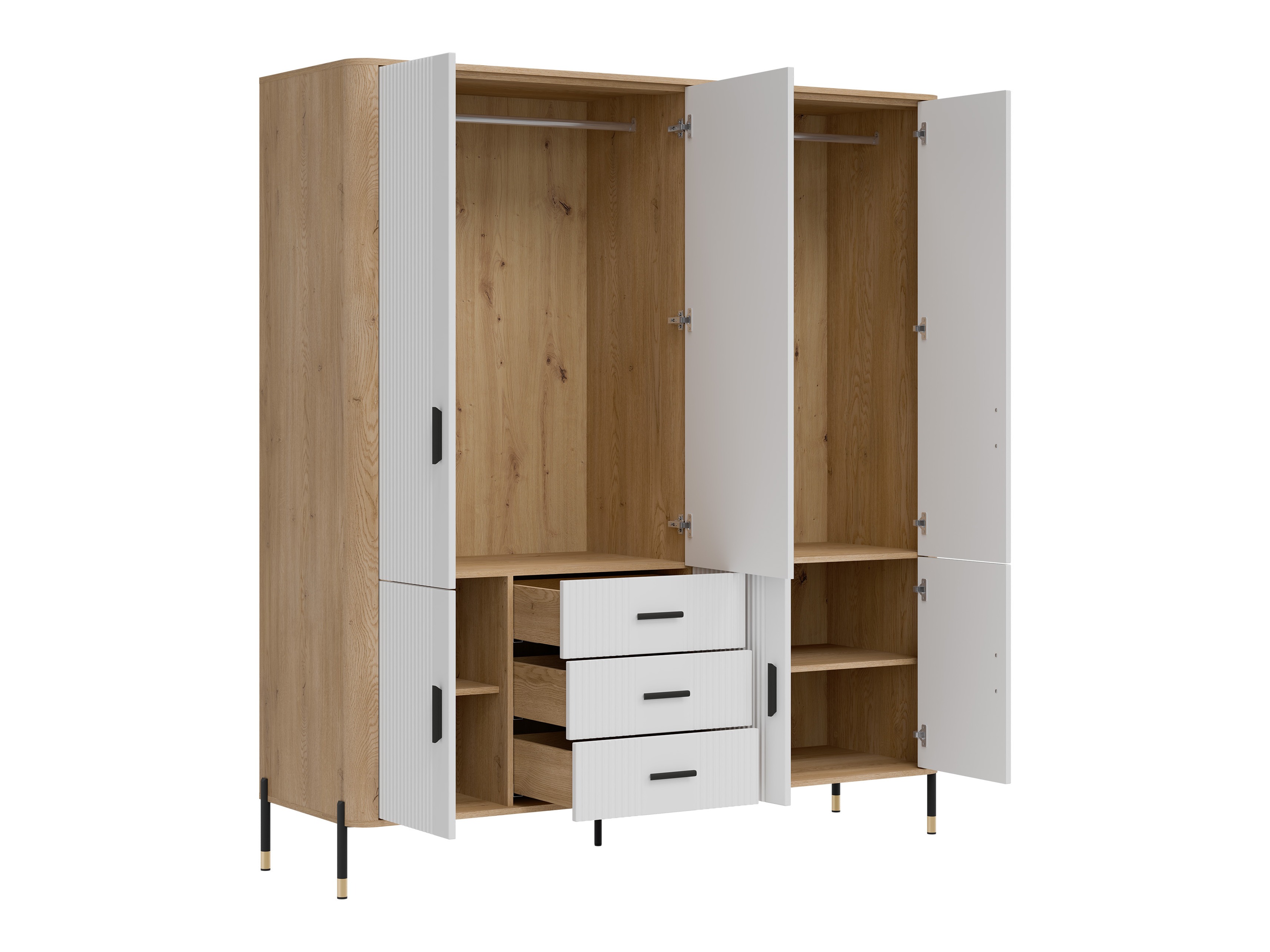 Гардероб Flosora 135 (Бял)