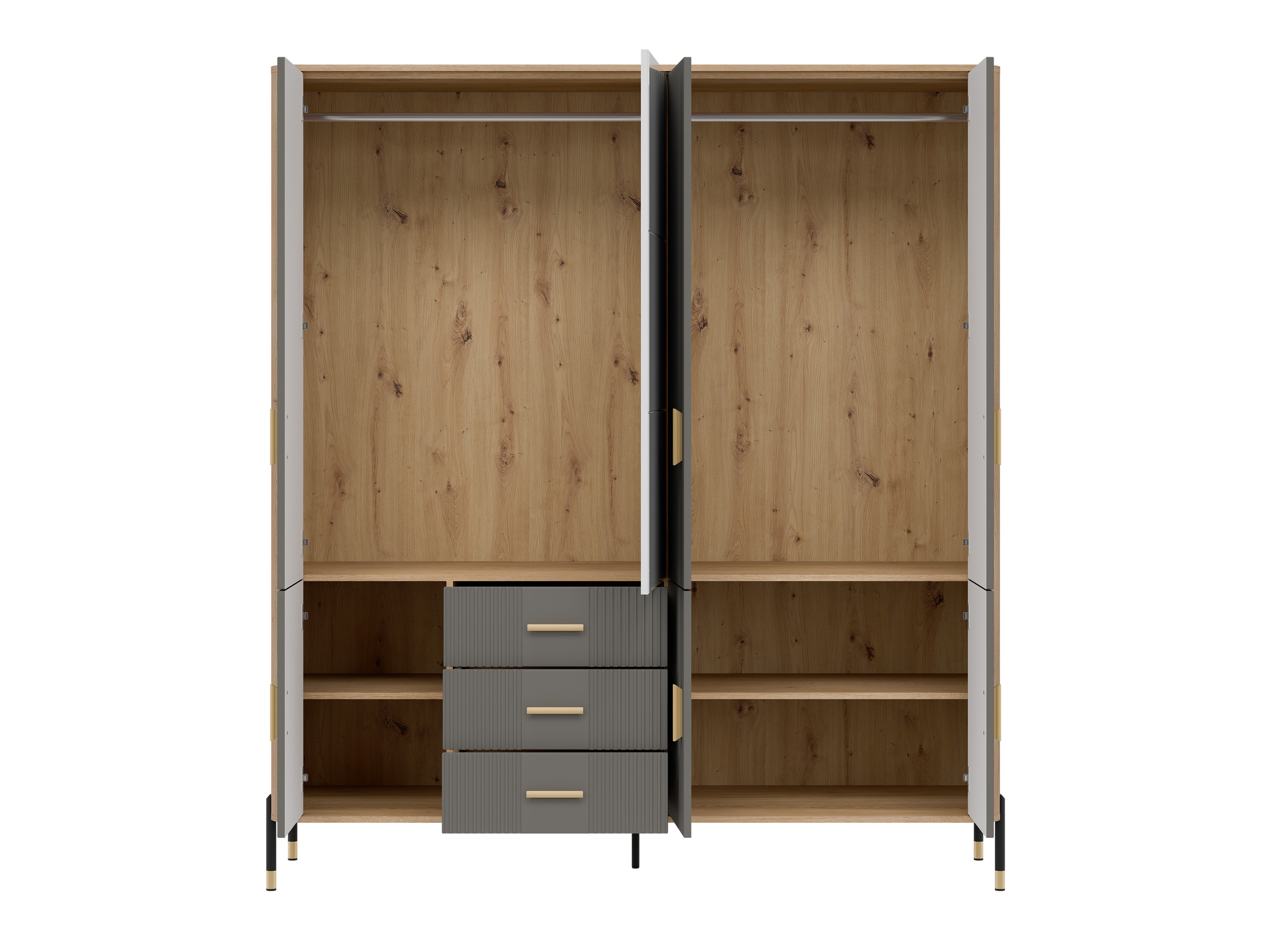 Гардероб Flosora 135 (Сив)