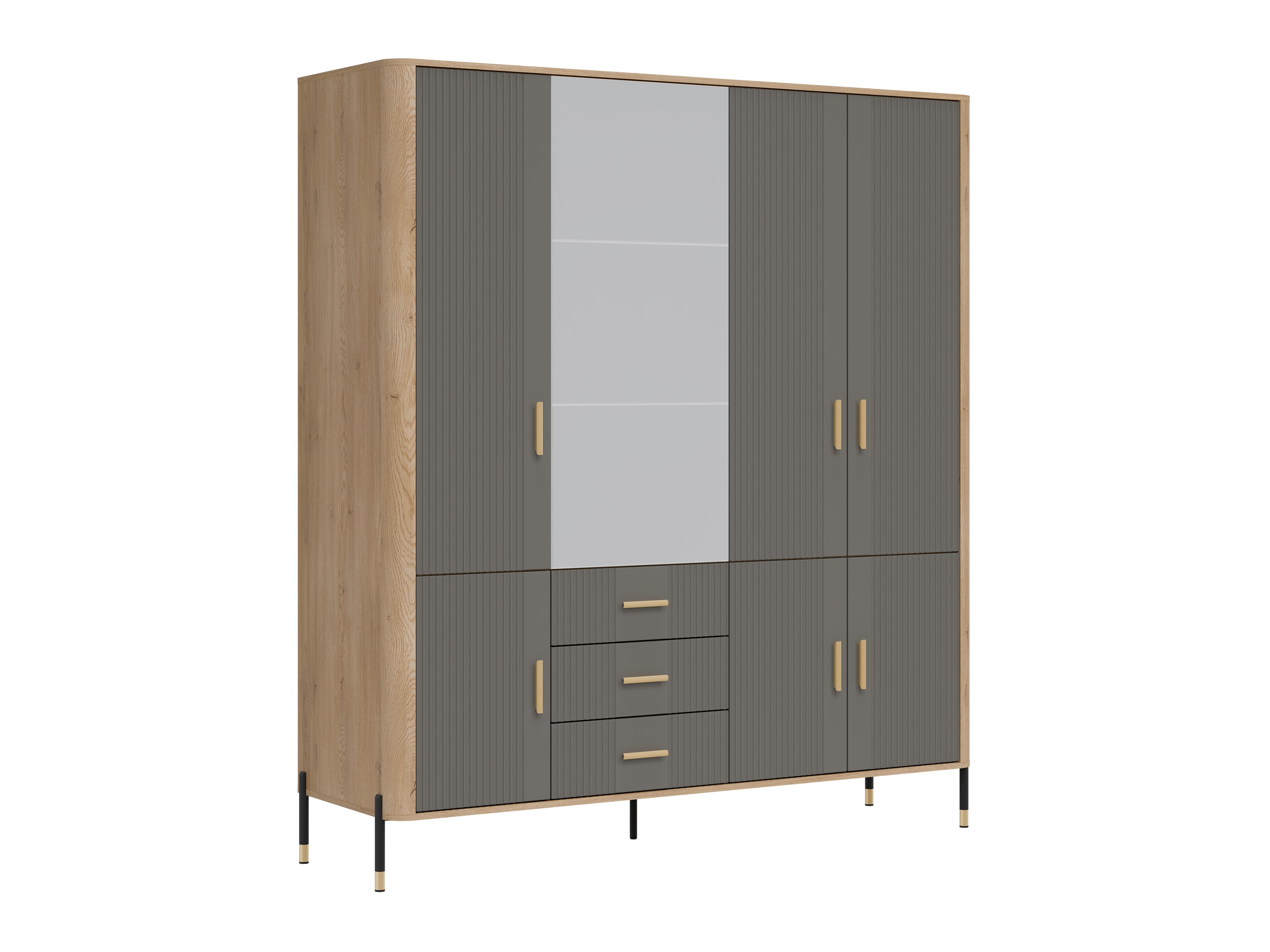 Гардероб Flosora 135 (Сив)