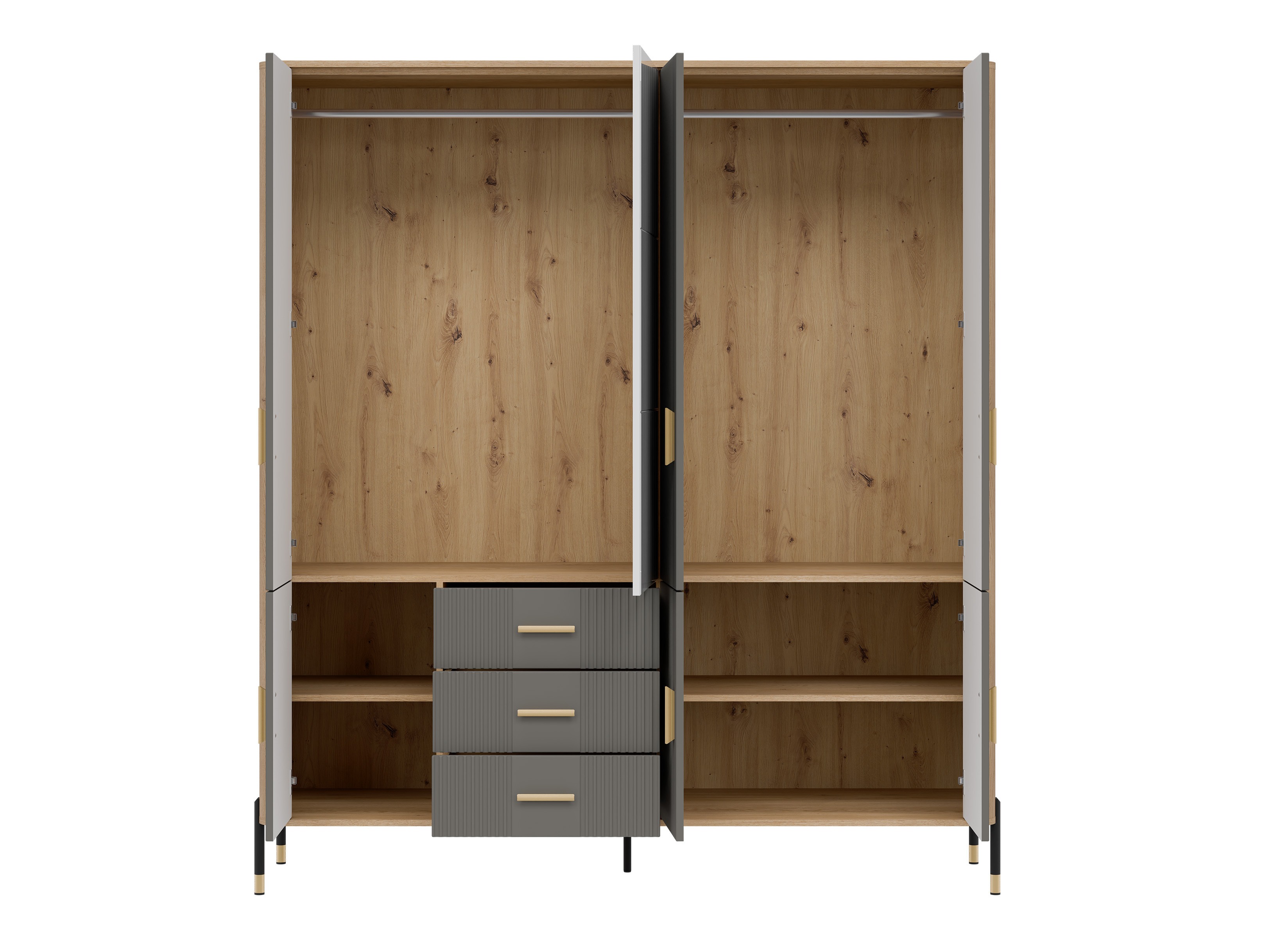 Гардероб Flosora 135 (Сив)