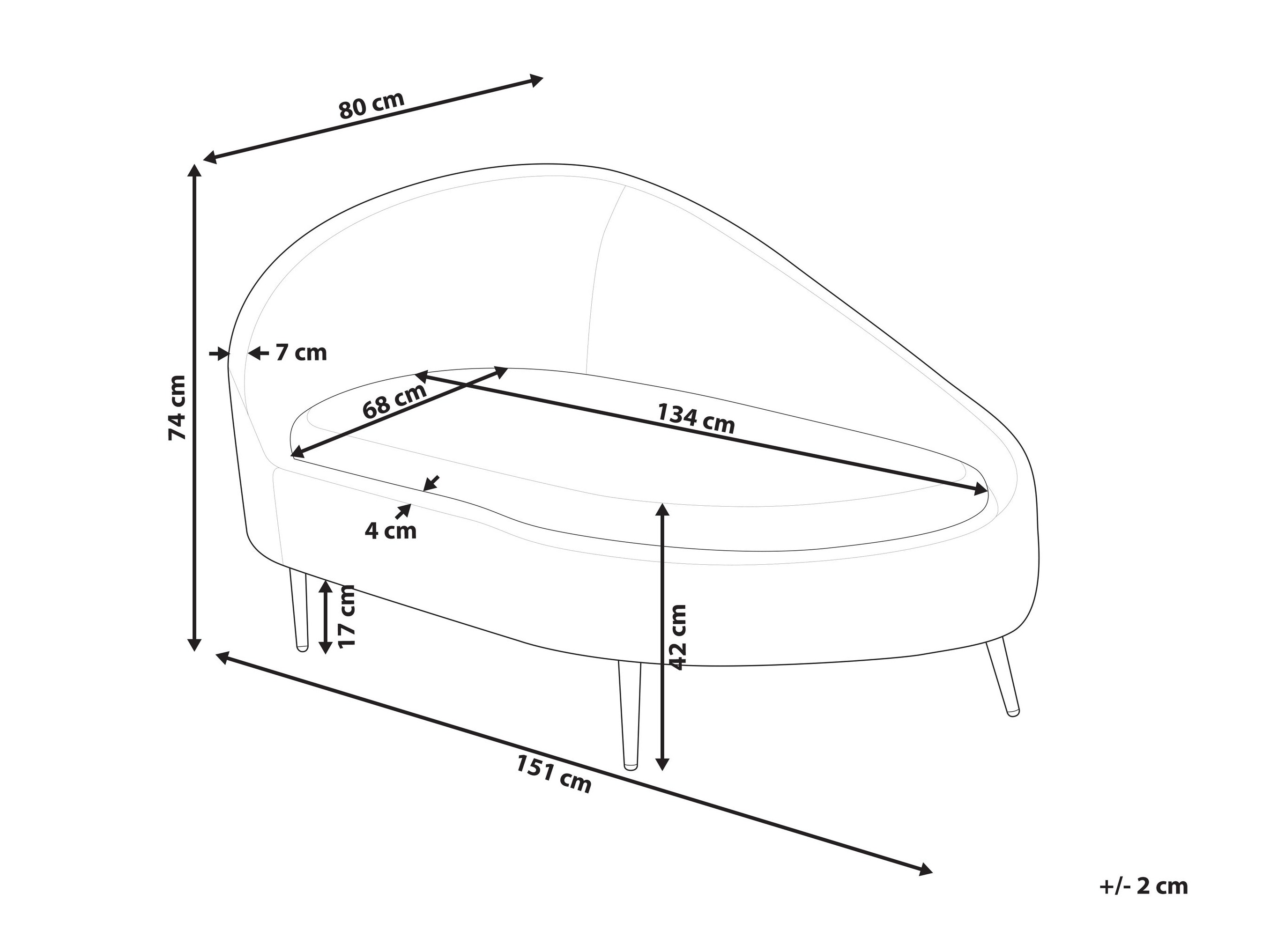 Кушетка Berwyn 2787 (Оранжев)