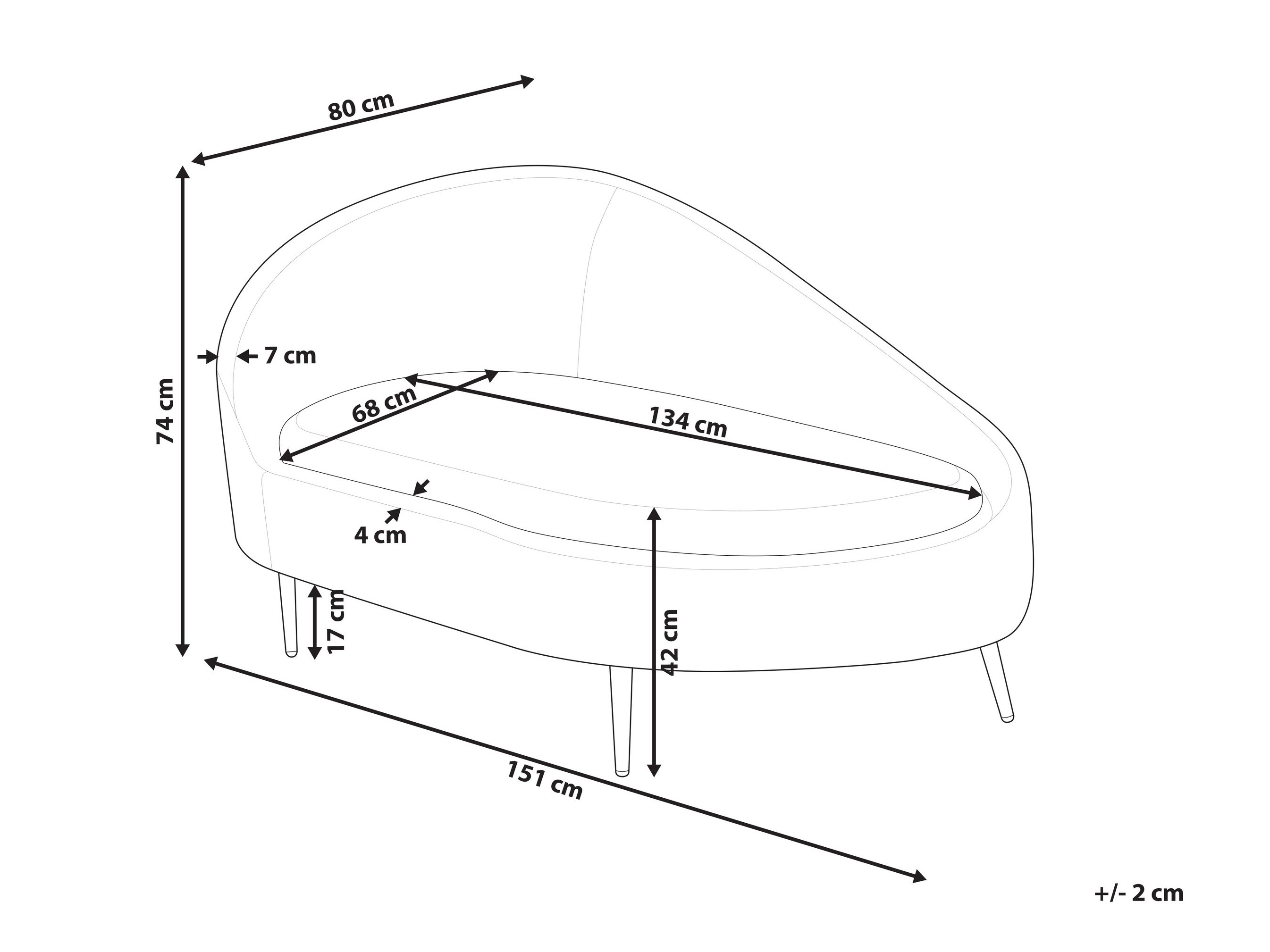 Кушетка Berwyn 2787 (Светлокафяво)