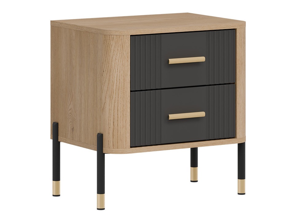 Нощно шкафче Flosora 140 (Антрацит)