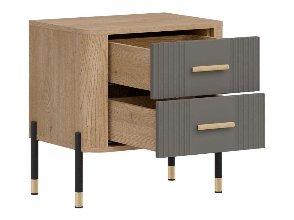 Нощно шкафче Flosora 140 (Сив)