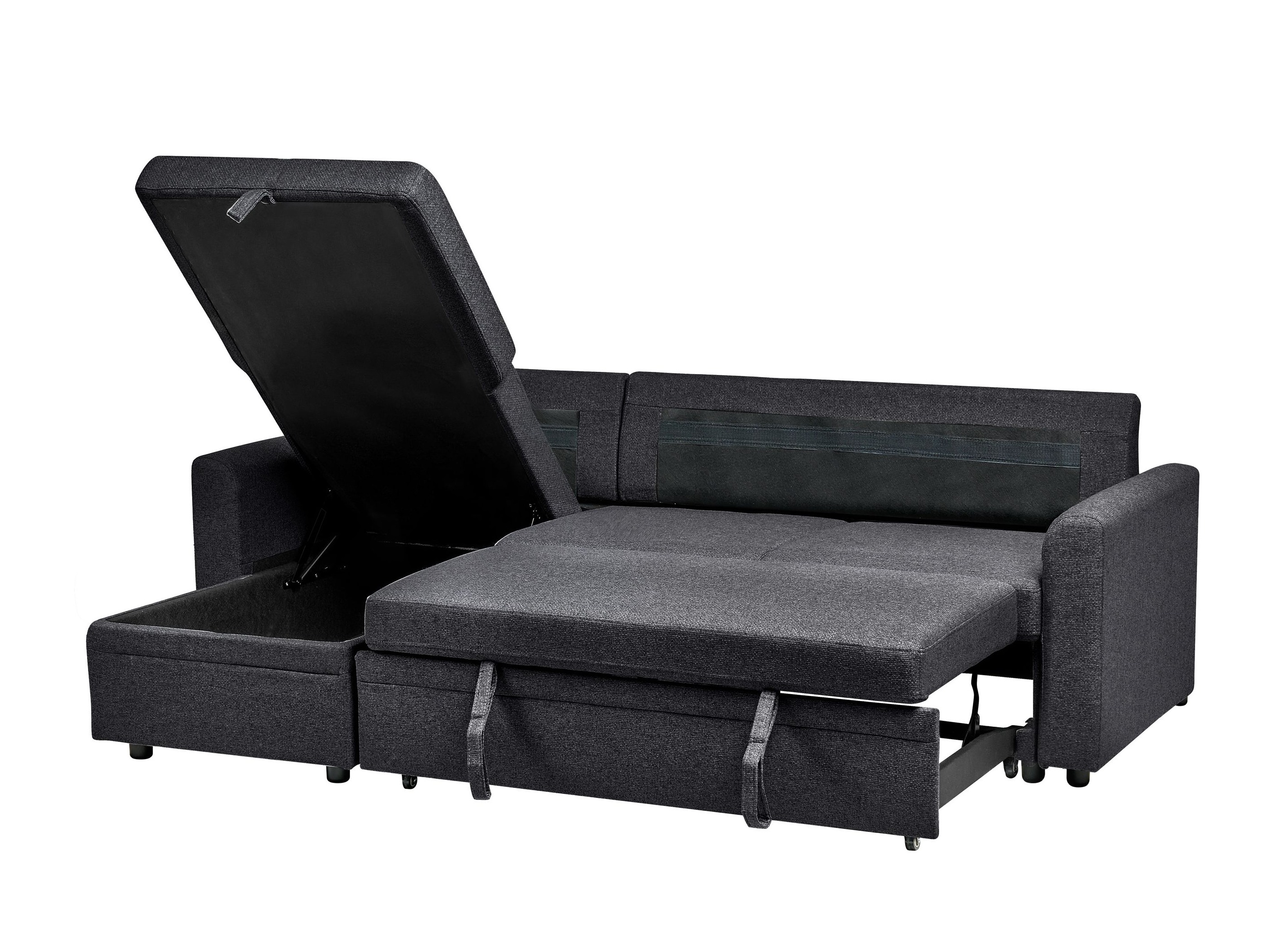 Ъглов диван Berwyn 2805 (Черен)