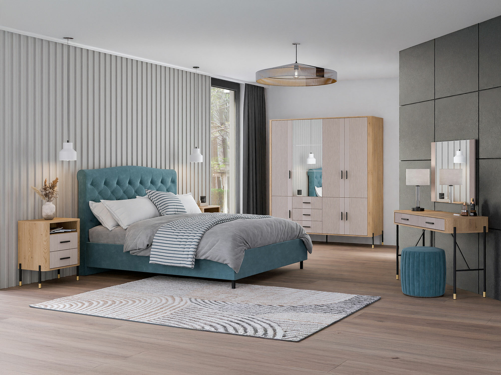 Нощно шкафче Flosora 142 (Кашмир)