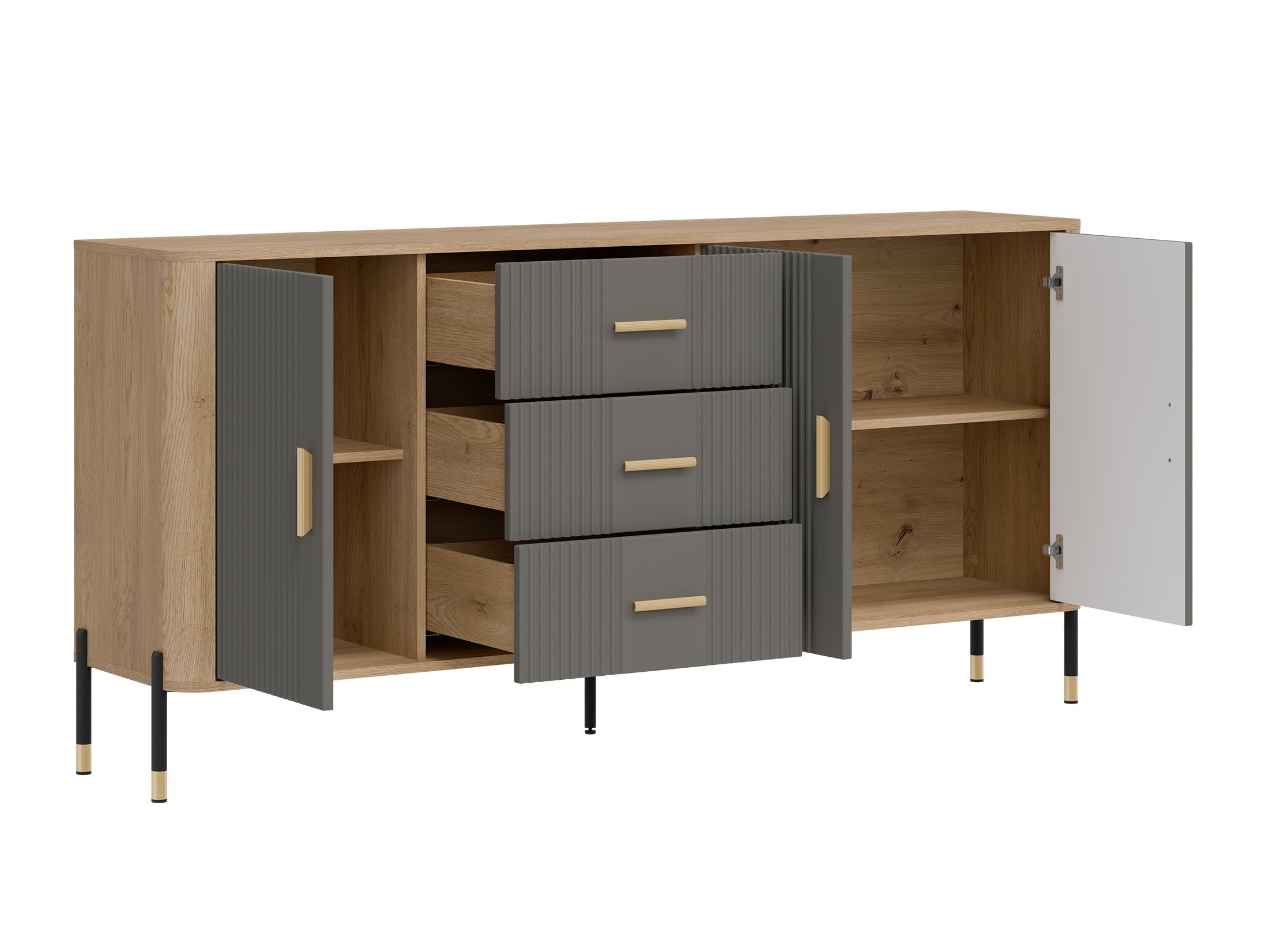 Комплект за хол Flosora 147 (Сив)