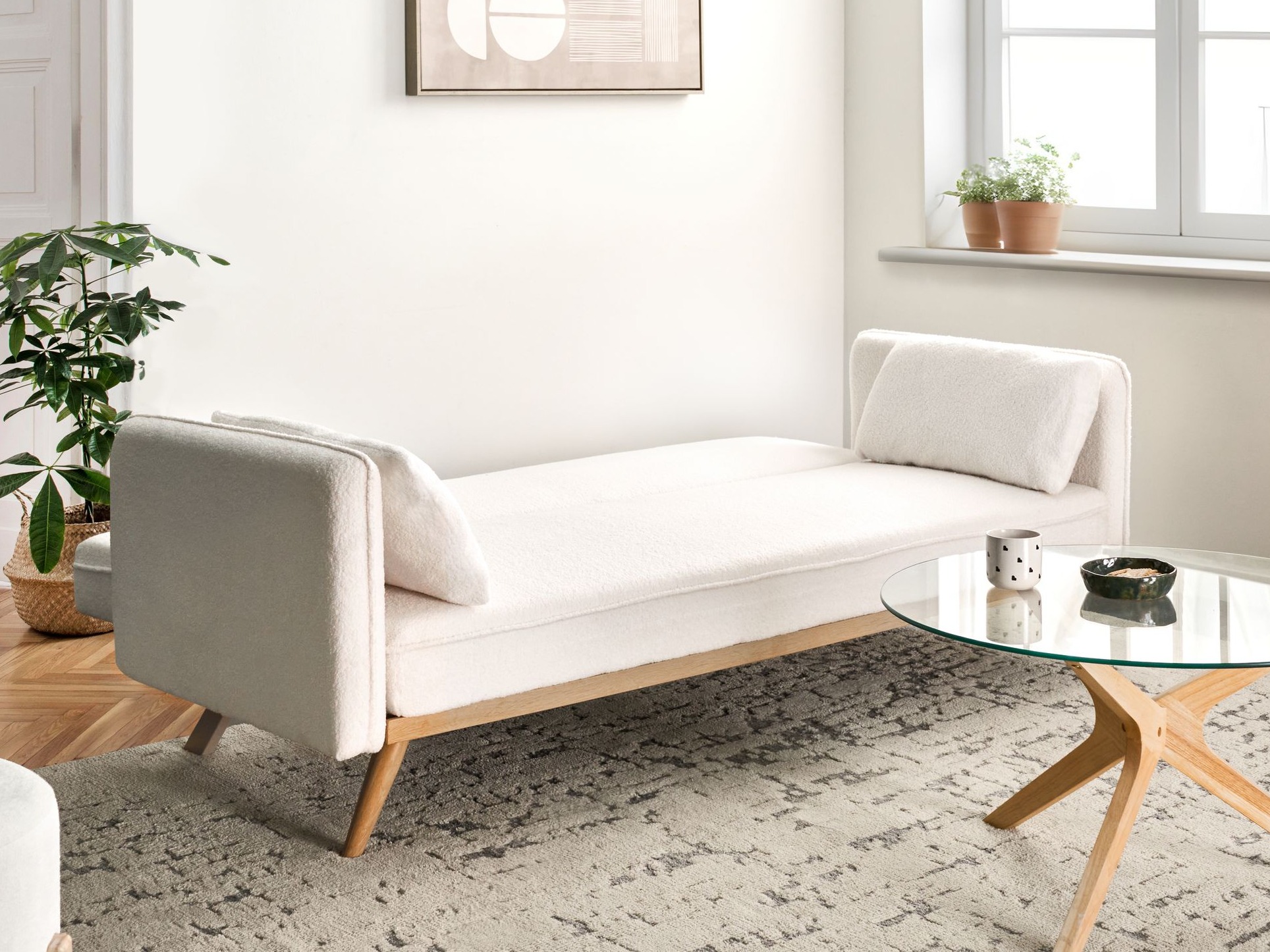 Разтегателен диван Berwyn 2821 (Бяло екрю)