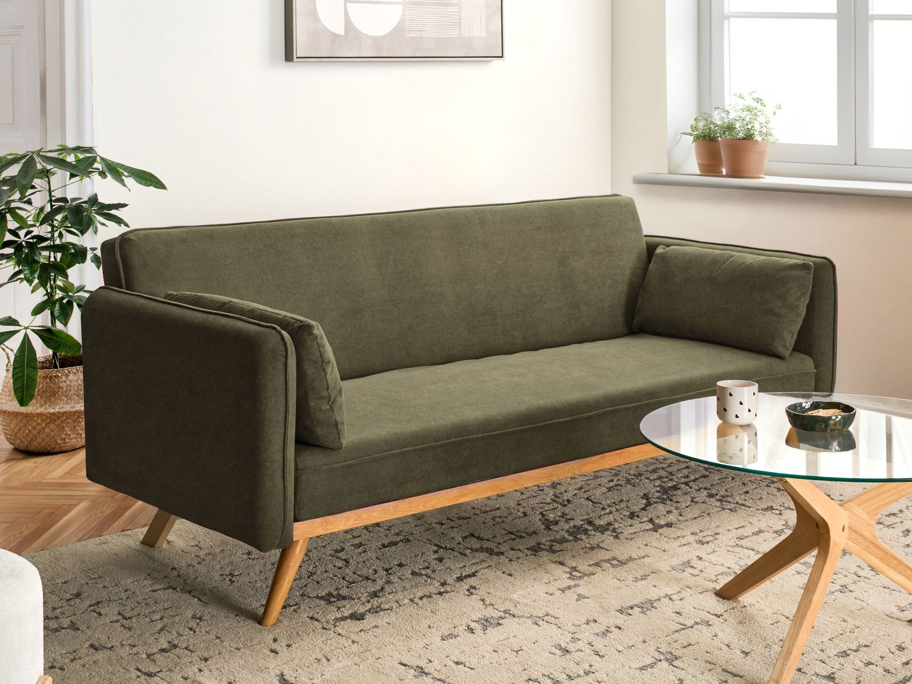 Разтегателен диван Berwyn 2821 (Зелен)