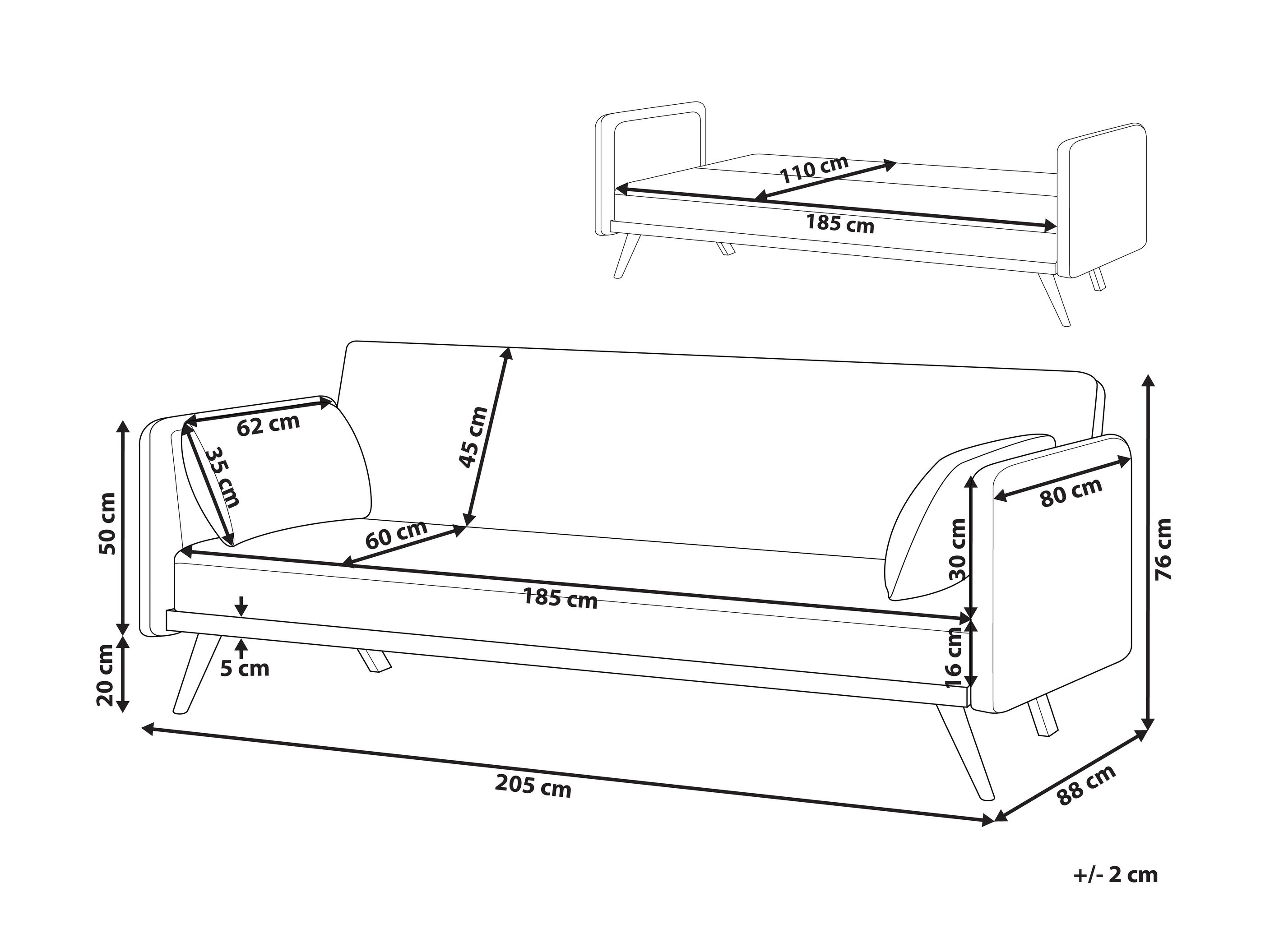 Разтегателен диван Berwyn 2821 (Зелен)